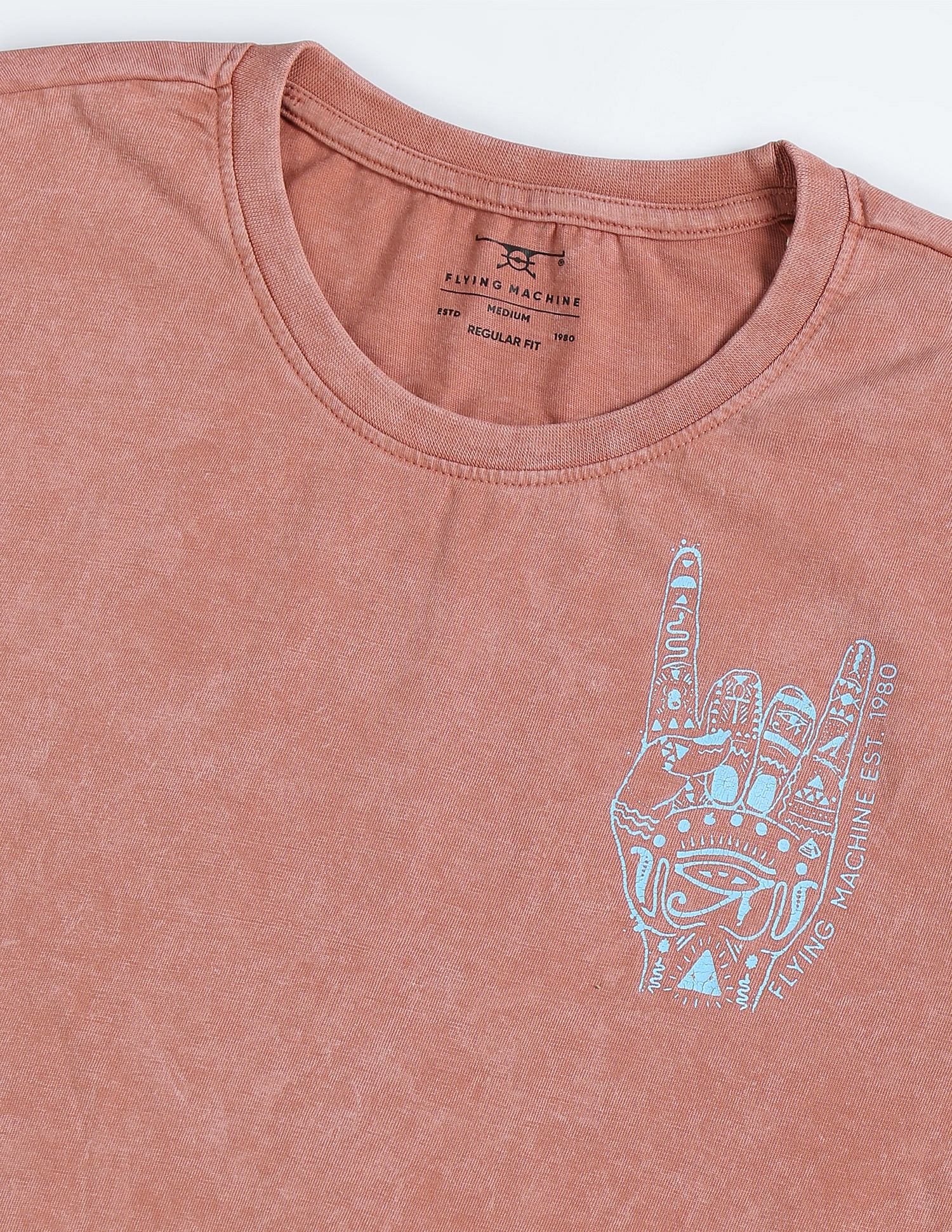 Flying Machine Typographic Print Cotton T-Shirt