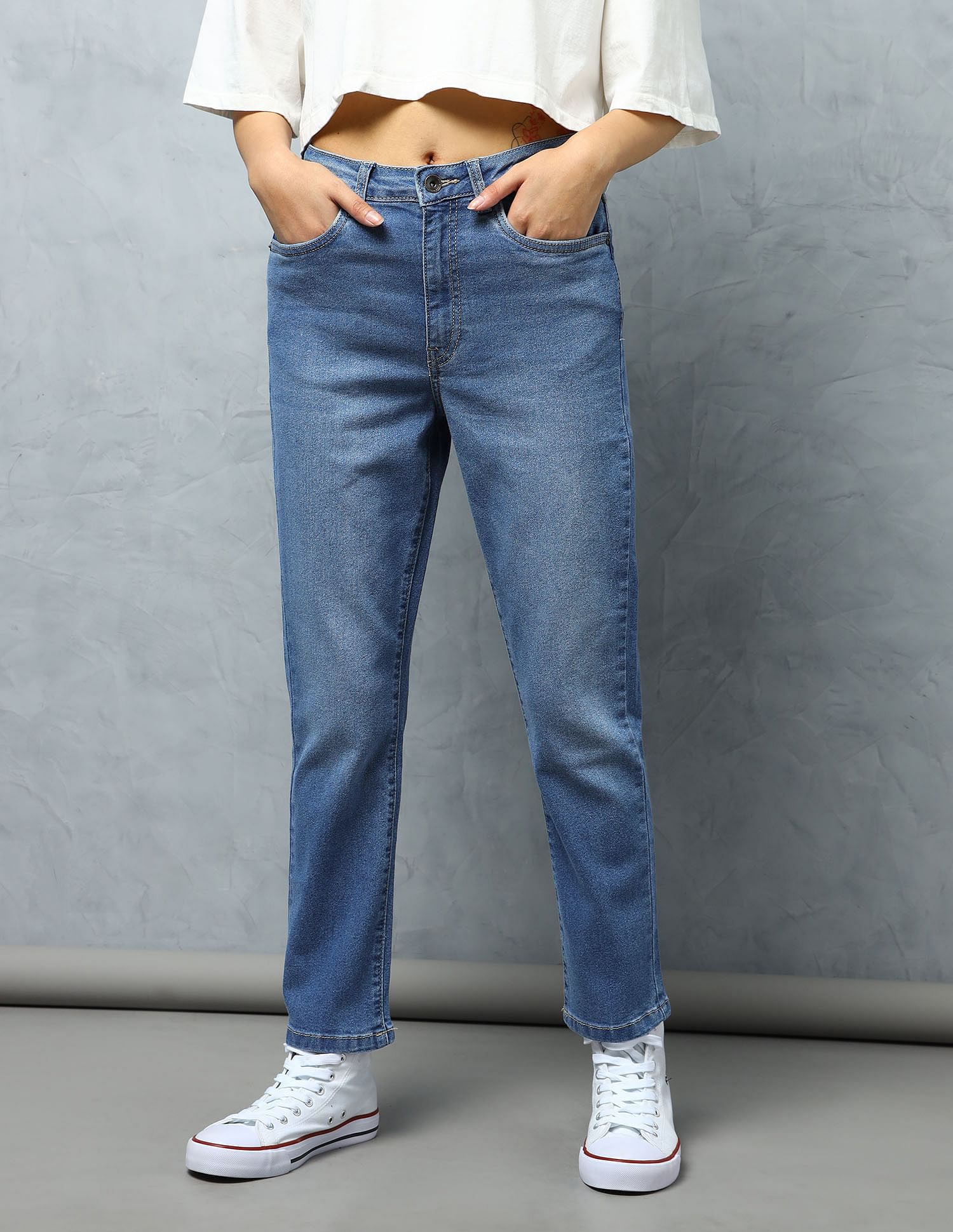 Flying Machine Women High Rise Slim Fit Jeans