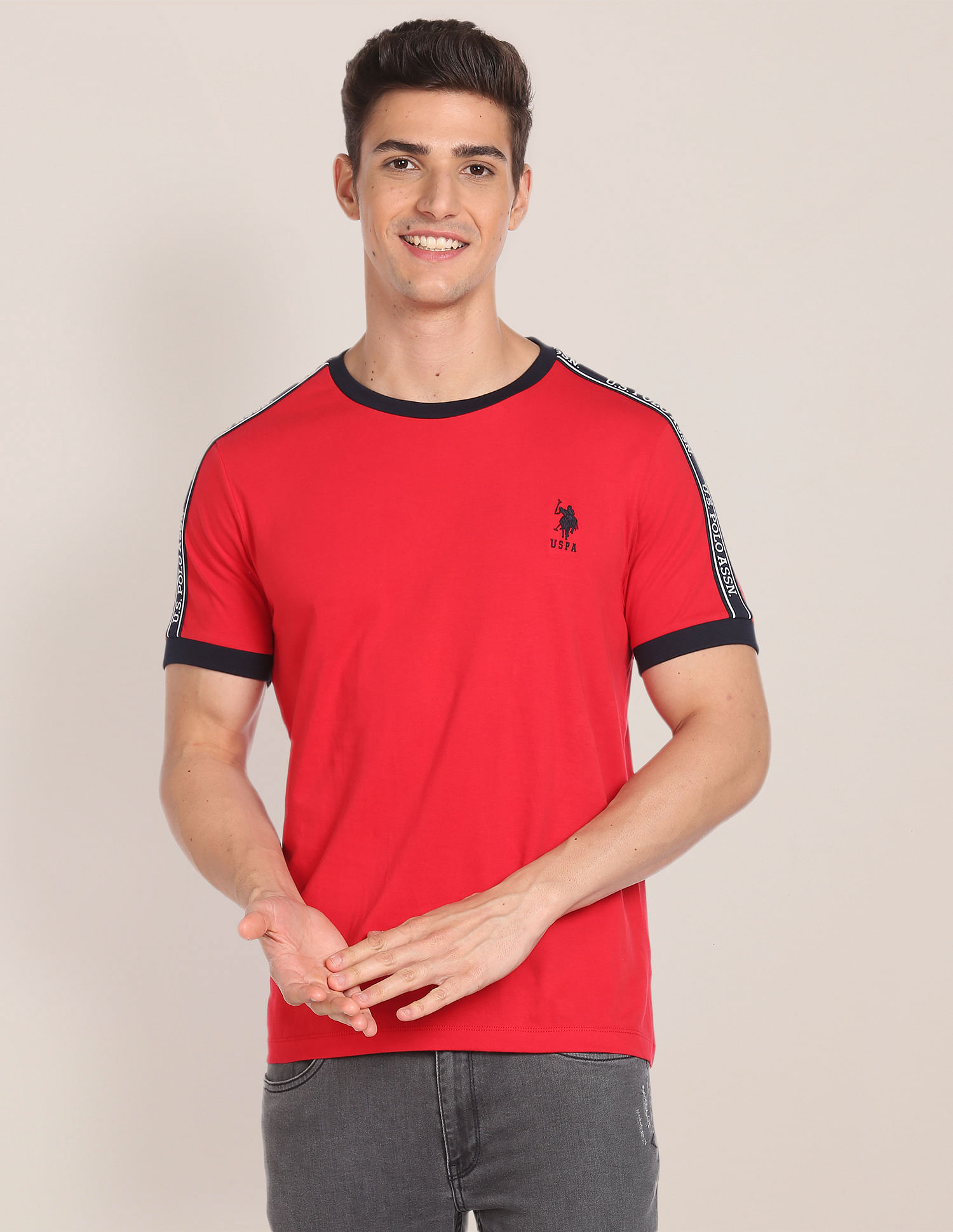 U.S. Polo Assn. Contrast Tape Cotton T-Shirt