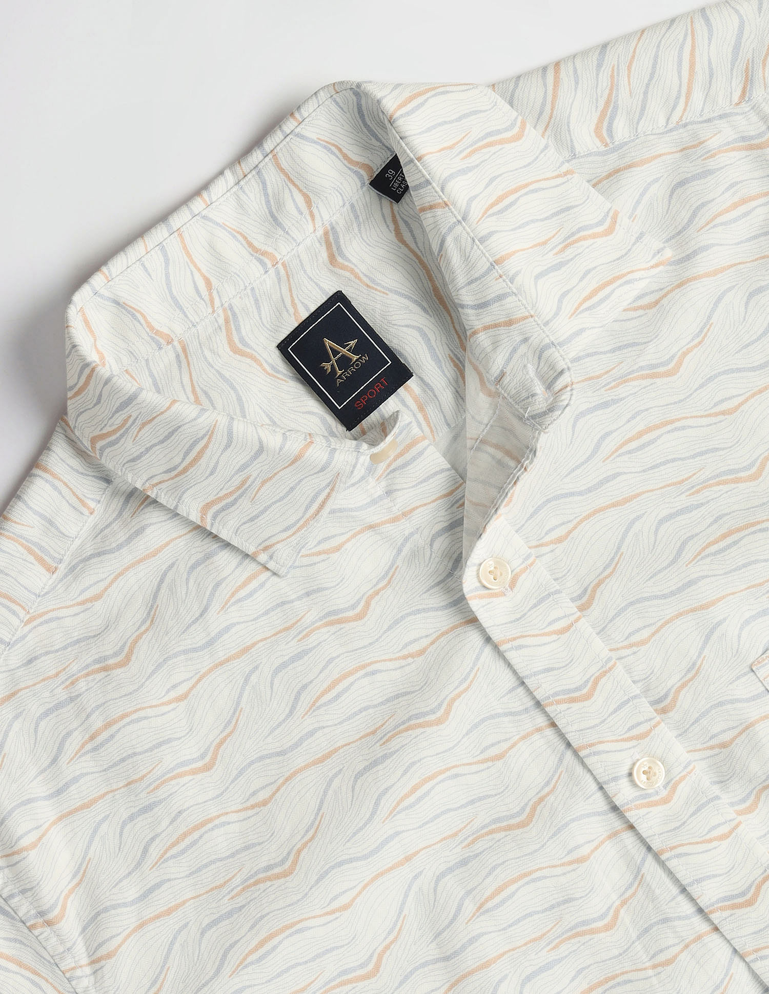 Buy Arrow Sports Heathered Herringbone Shirt - NNNOW.com