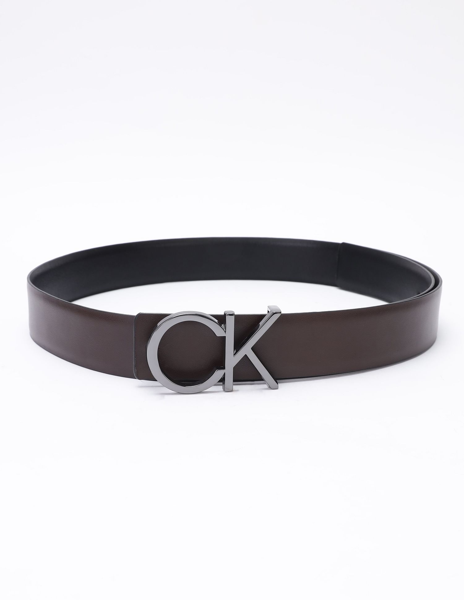 Calvin Klein Printed black Leather reversible Belts