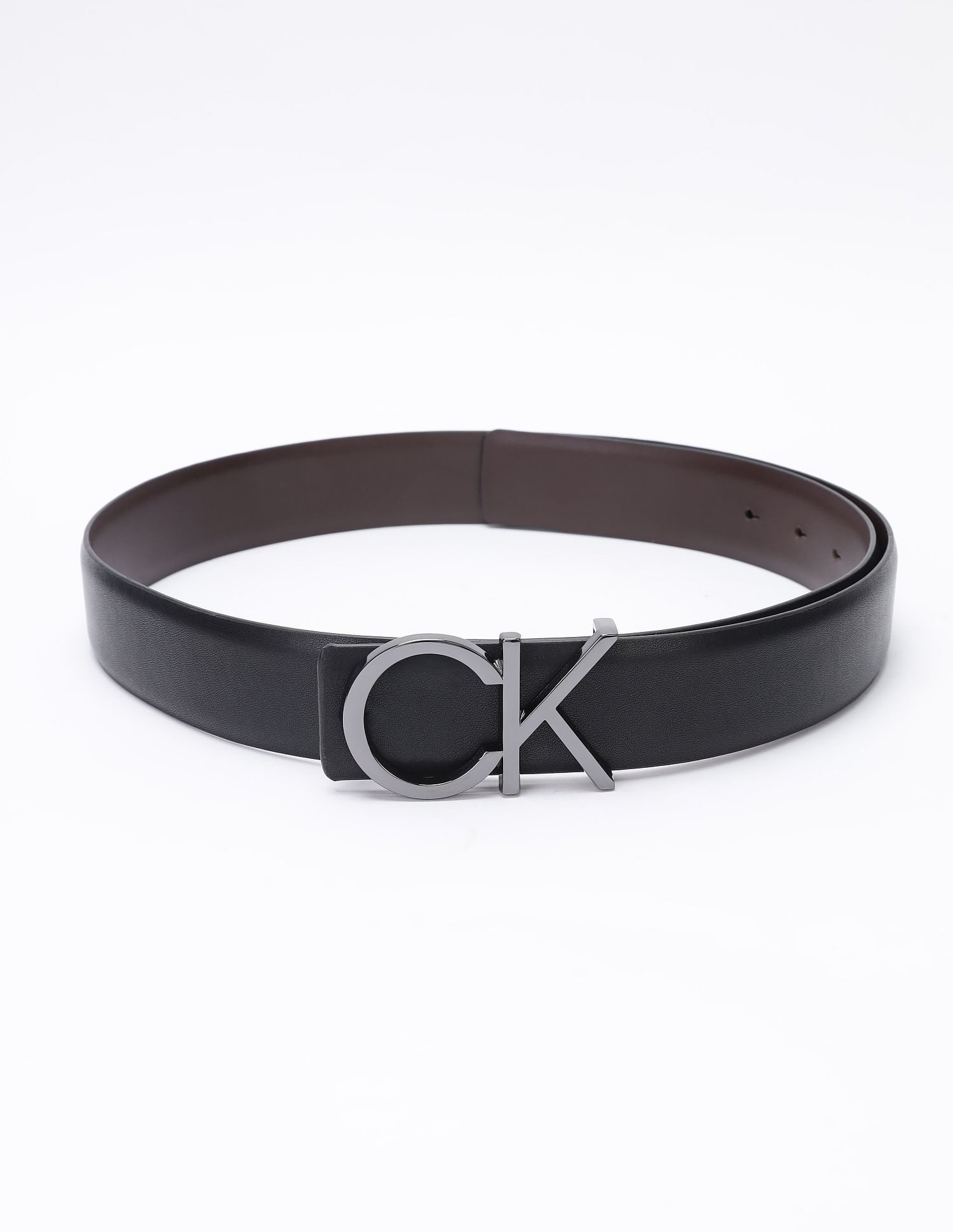 Calvin Klein Printed black Leather reversible Belts