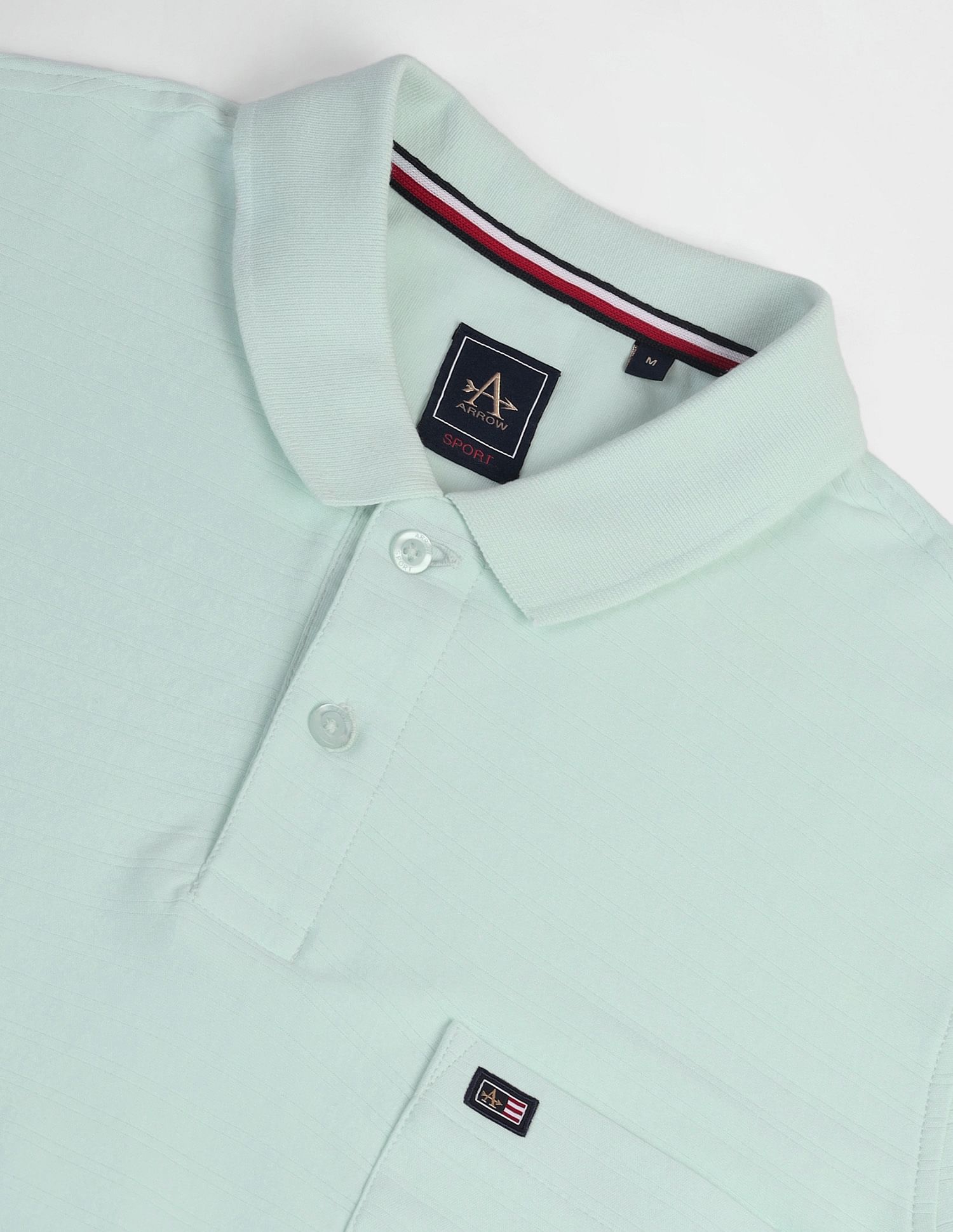 Arrow Sports Self Stripe Cotton Polo Shirt