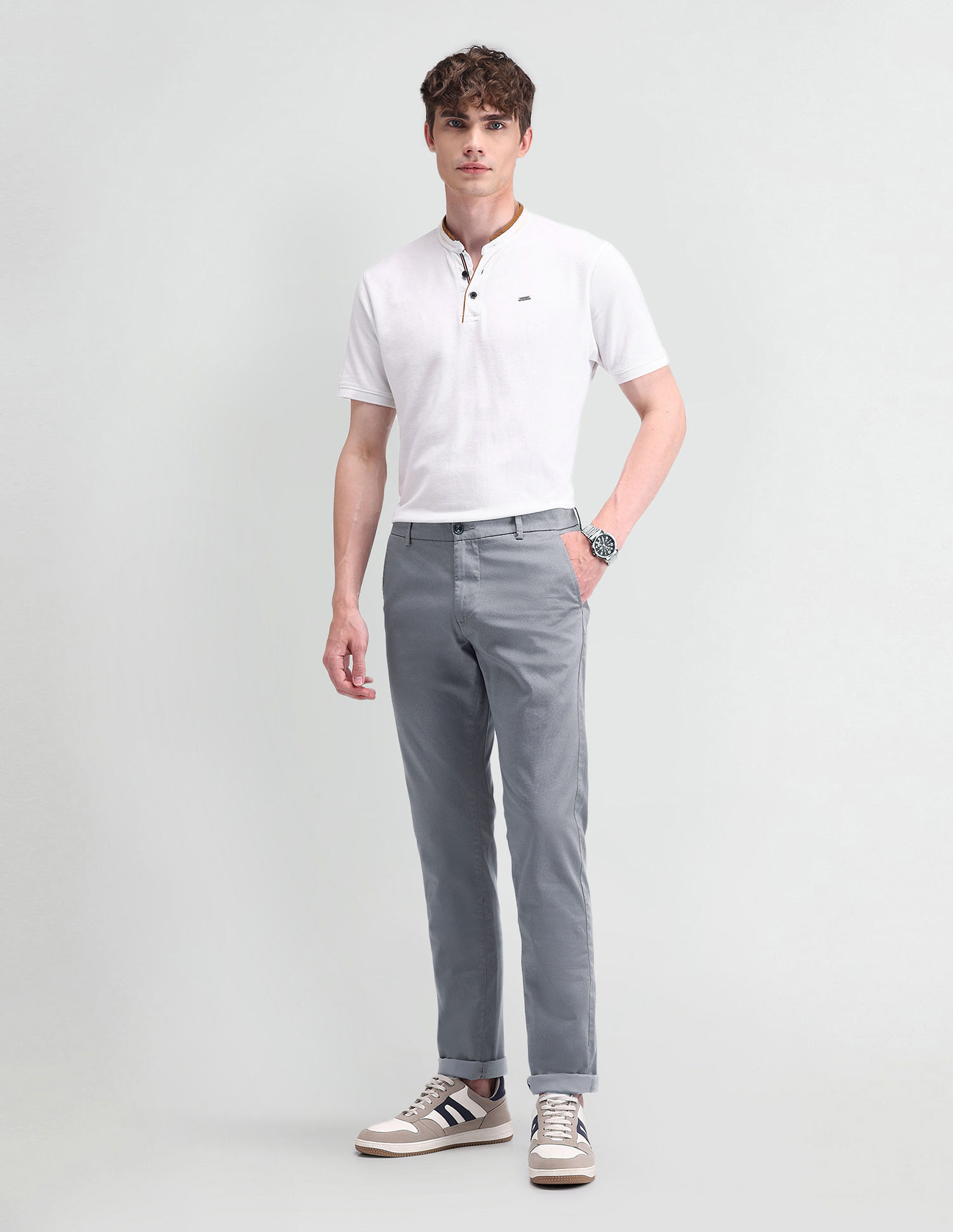 Arrow Sport Slim Fit Satin Trousers