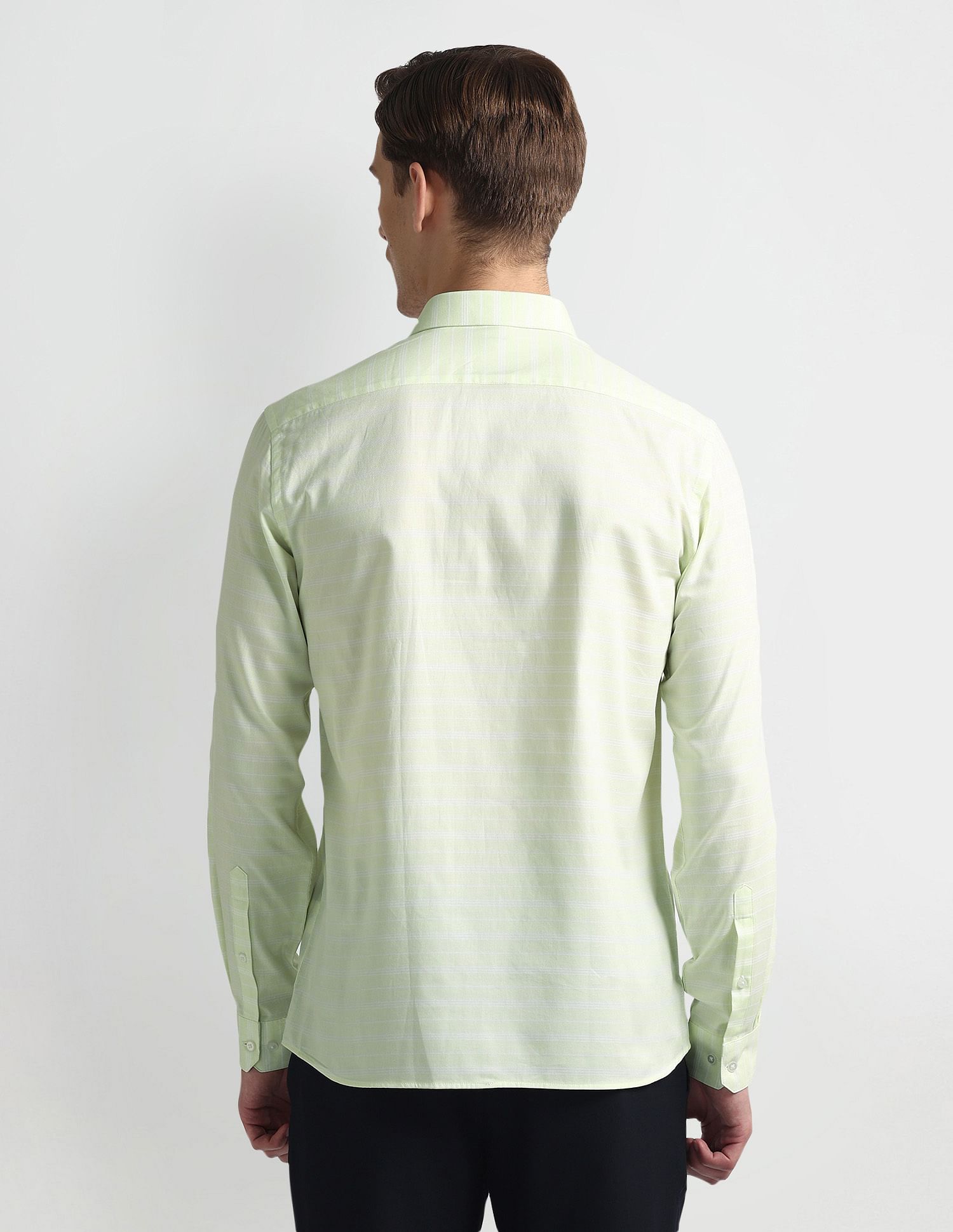 Arrow Newyork Horizontal Stripe Slim Fit Shirt
