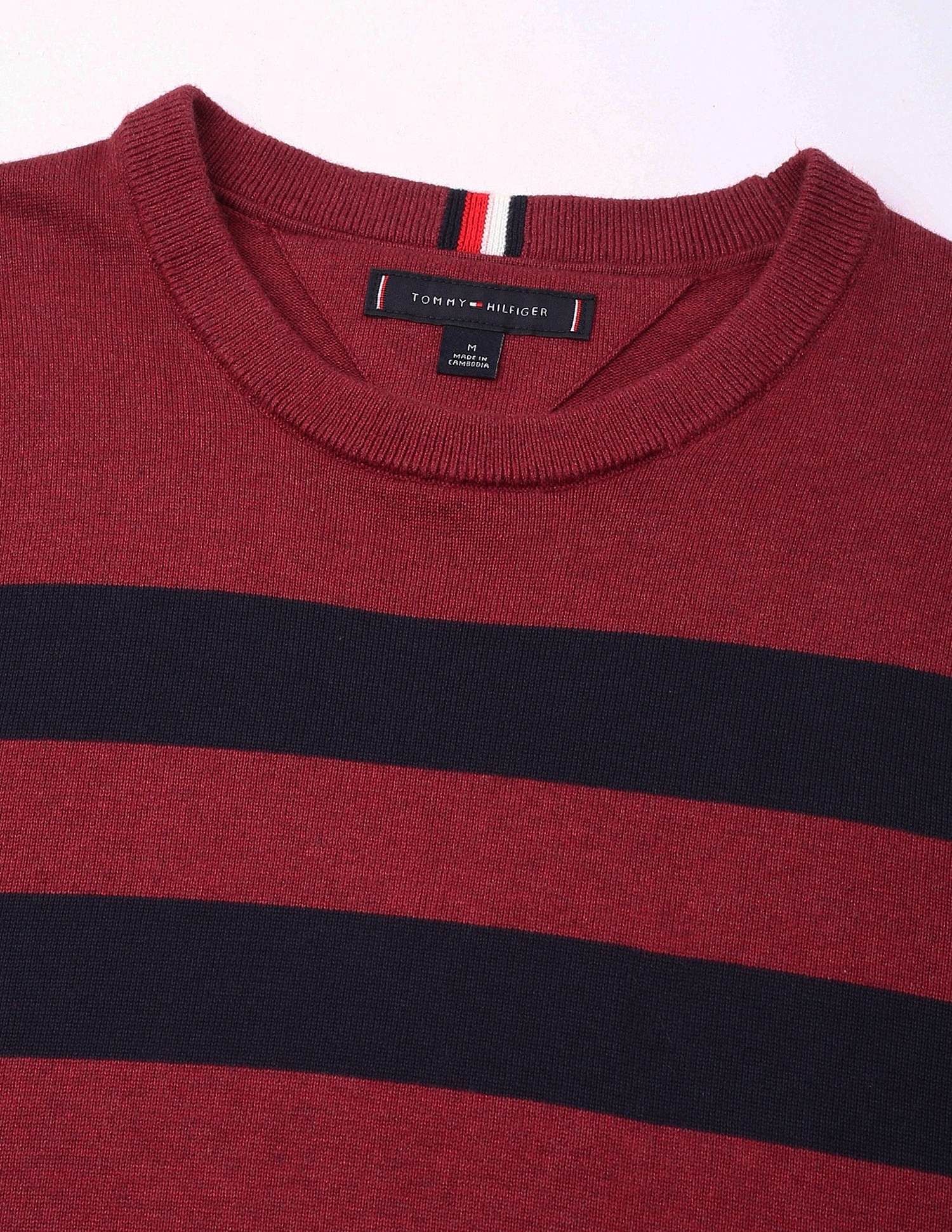Tommy Hilfiger Striped Regular-Fit Cotton Sweater