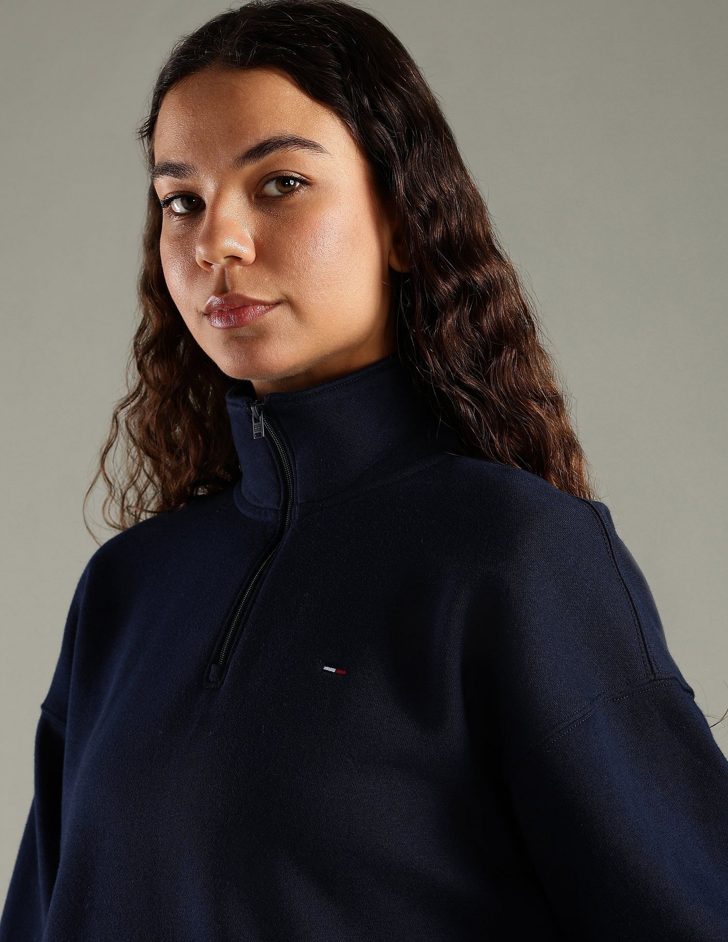 Tommy Hilfiger Regular Fit Cotton Half-Zip Sweatshirt