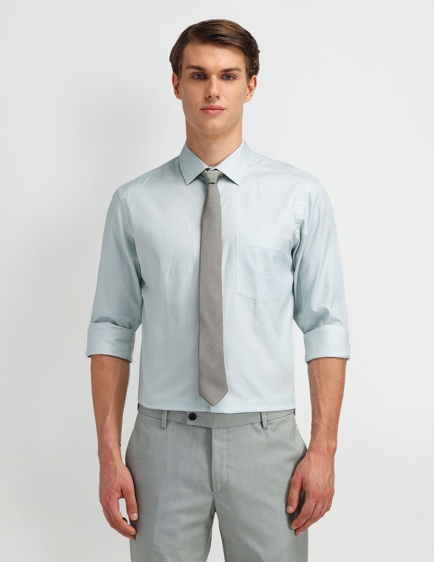 Arrow Micro Checked Cotton Shirt