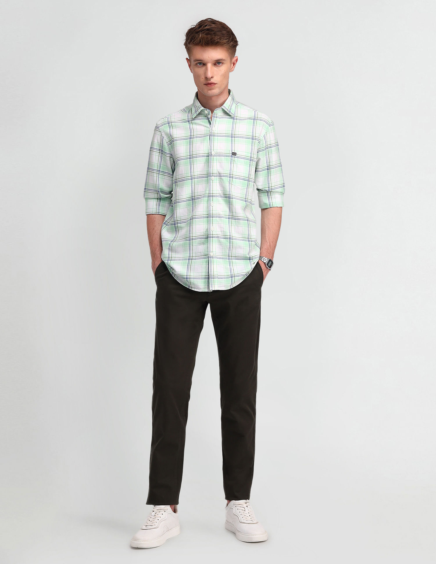 Arrow Sports Manhattan Slim Fit Cotton Shirt