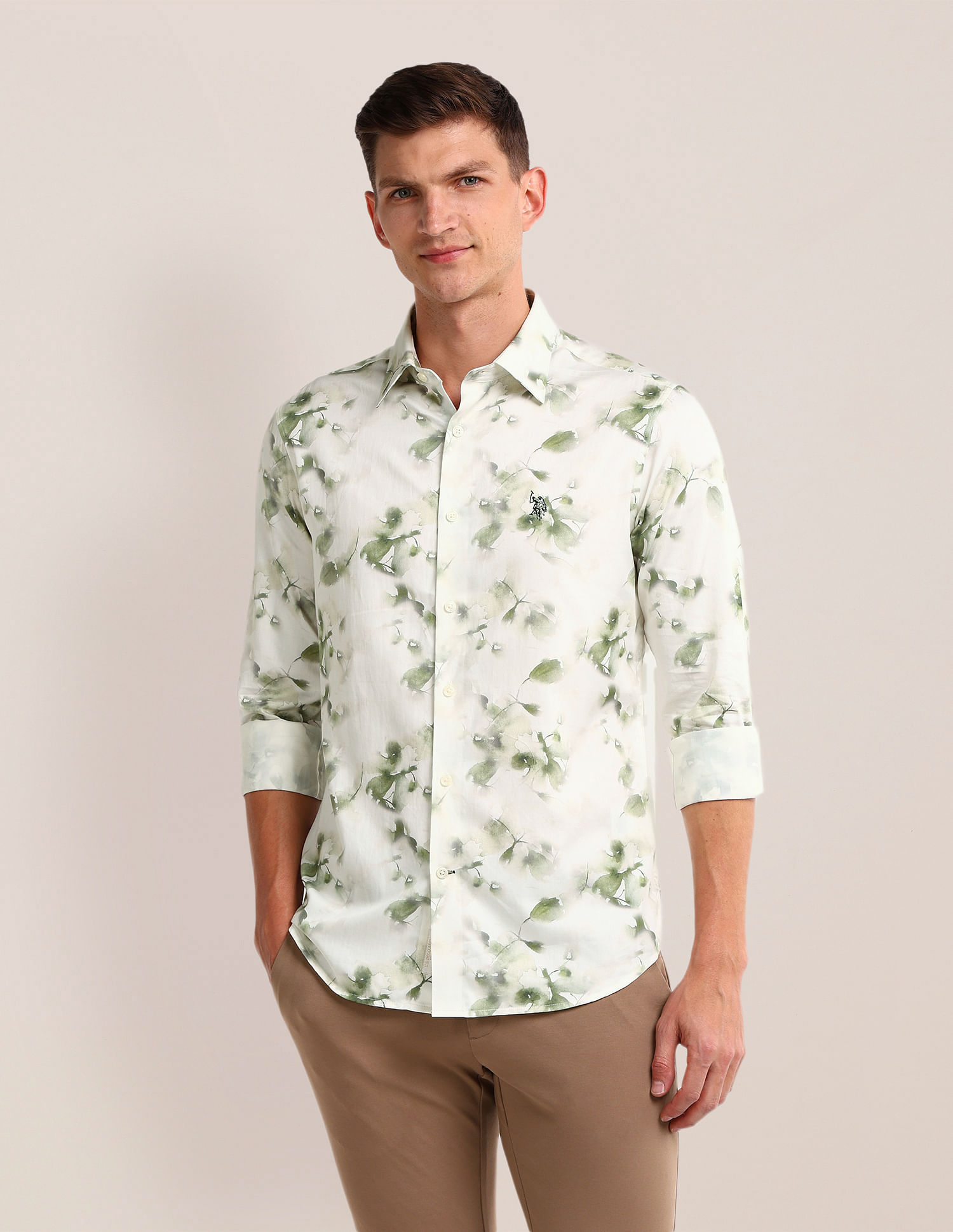 U.S. Polo Assn. All-Over Print Regular Fit Shirt