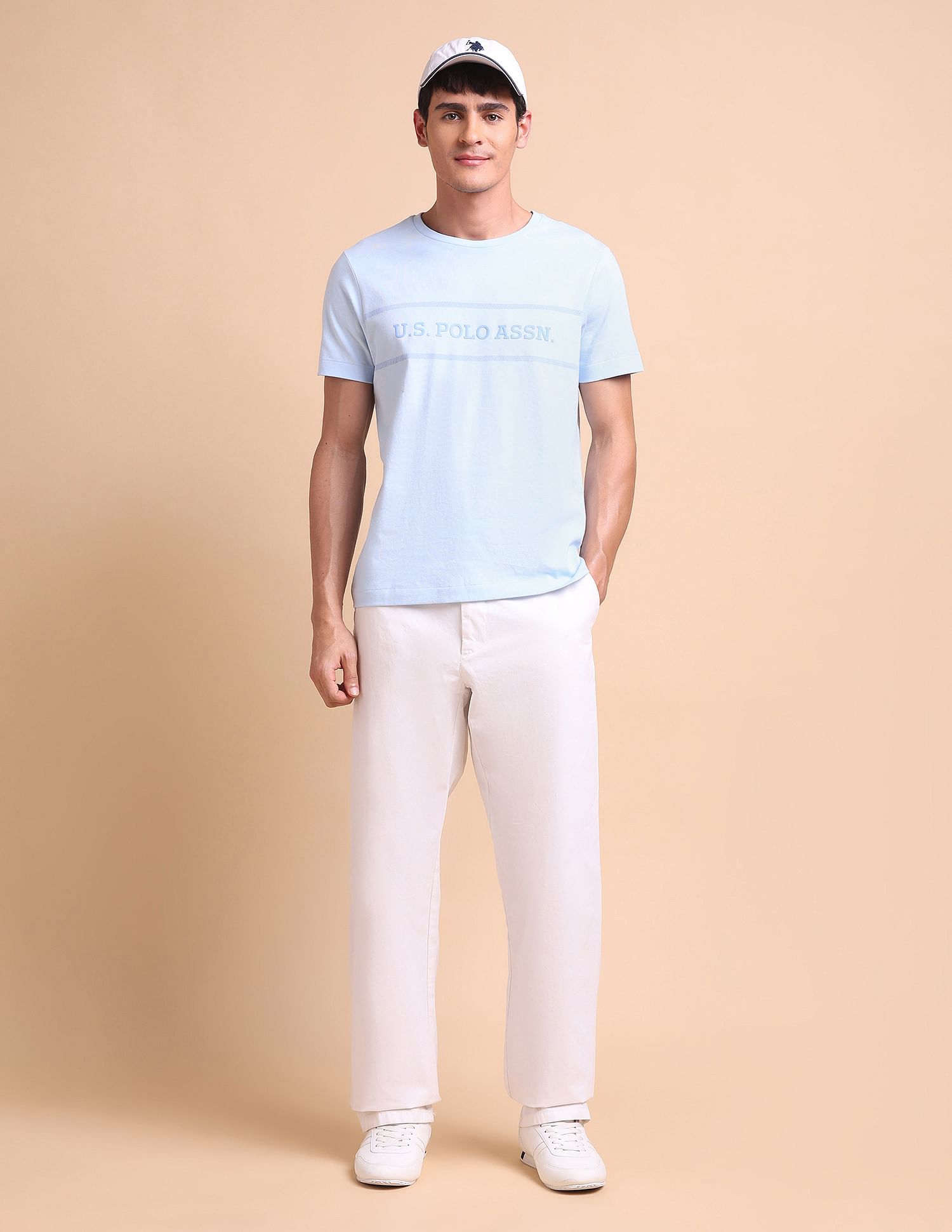 U.S. Polo Assn. Brand Embossed Slim Fit T-Shirt