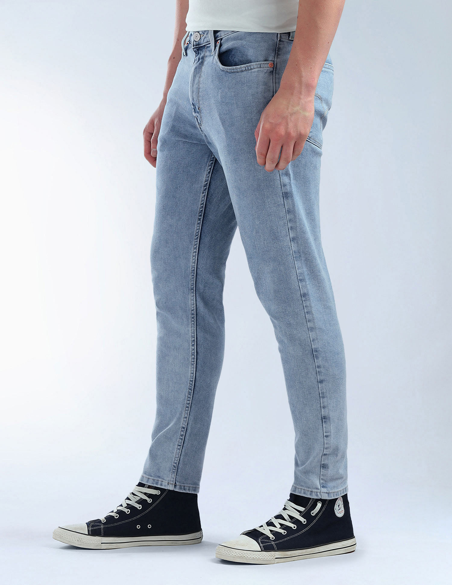 Flying Machine Mankle Relaxed Tapered Light Washed Jeans