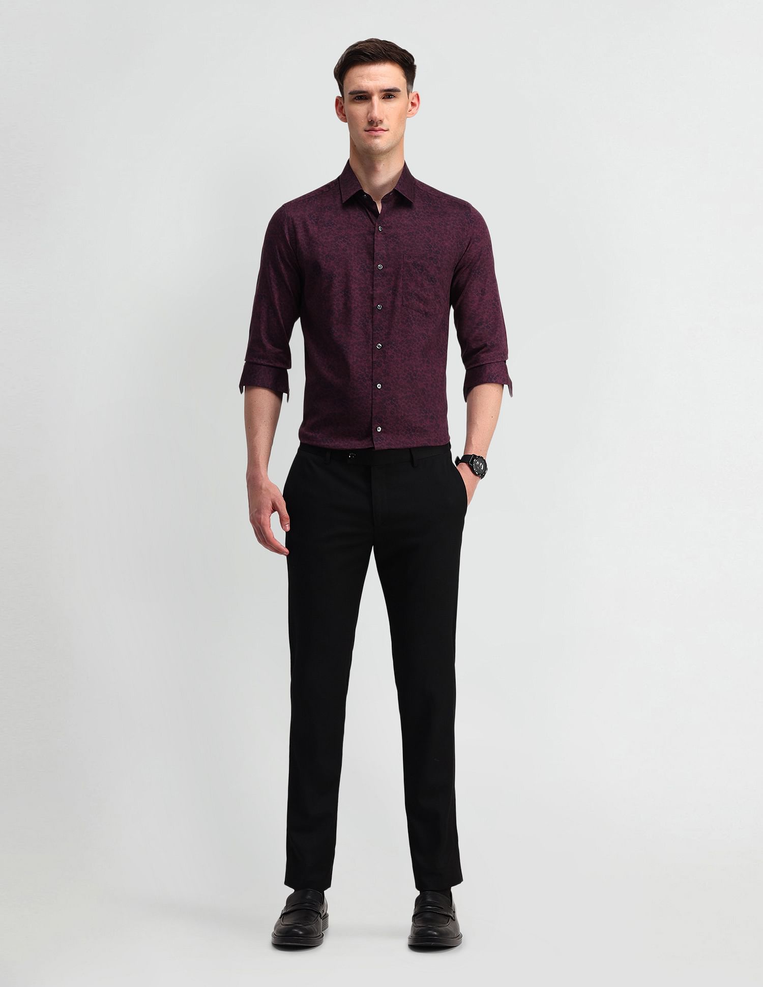 Arrow Manhattan Slim Fit Satin Shirt