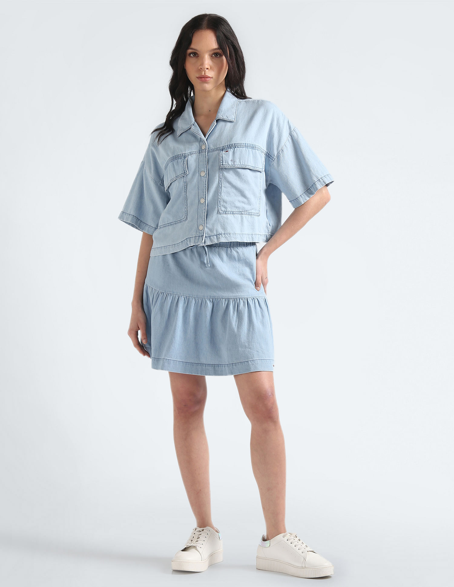 Tommy Hilfiger Chambray Crop Top