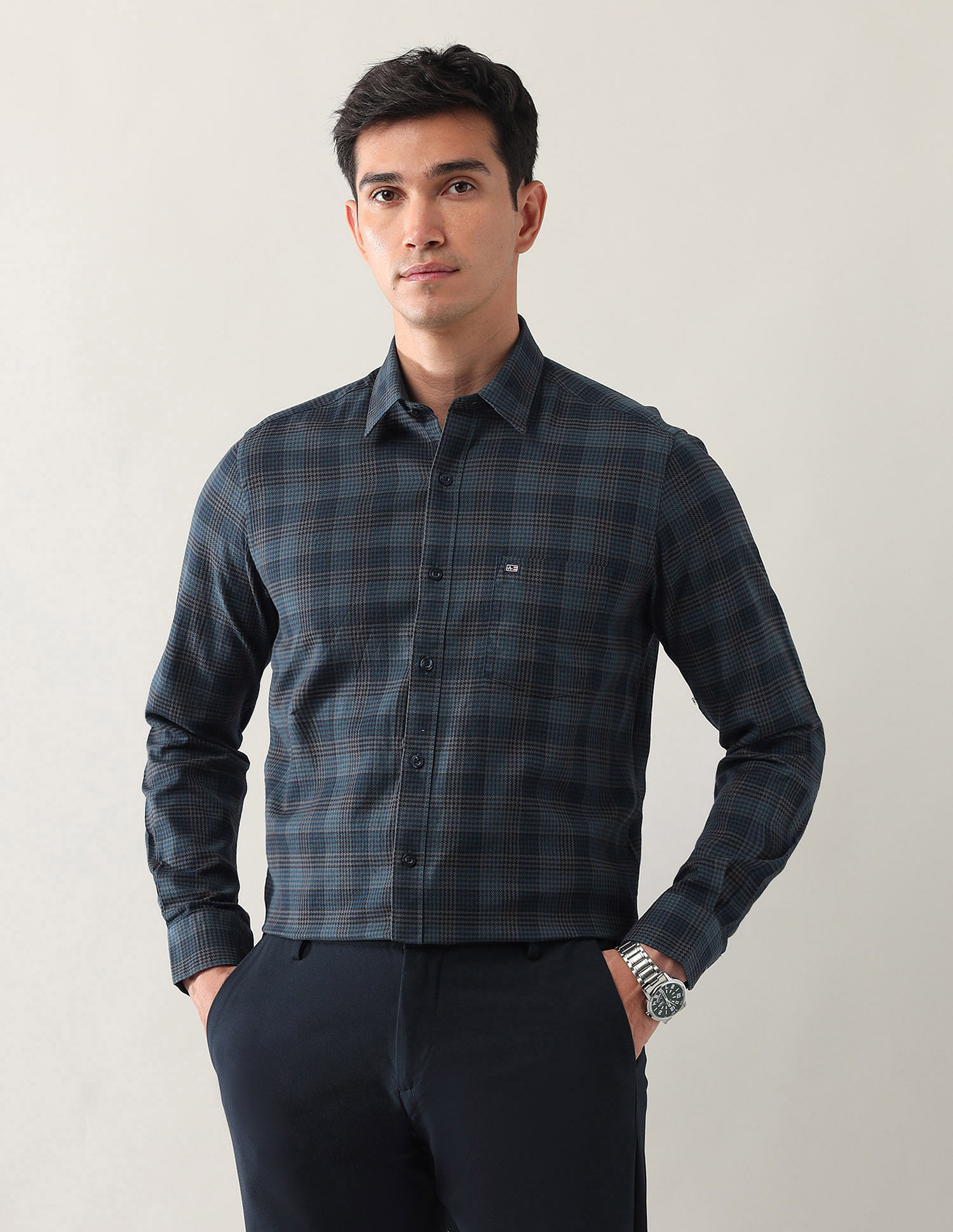 Arrow Sport Glen Checked Dobby Shirt