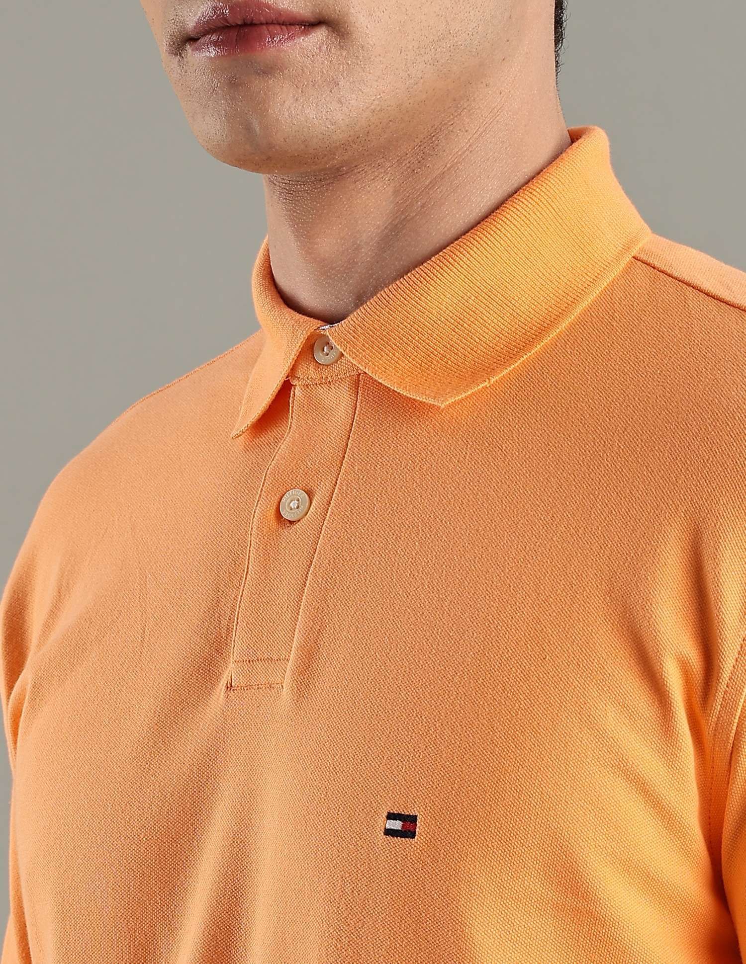 Tommy Hilfiger Solid Regular-Fit Cotton Polo T-Shirt