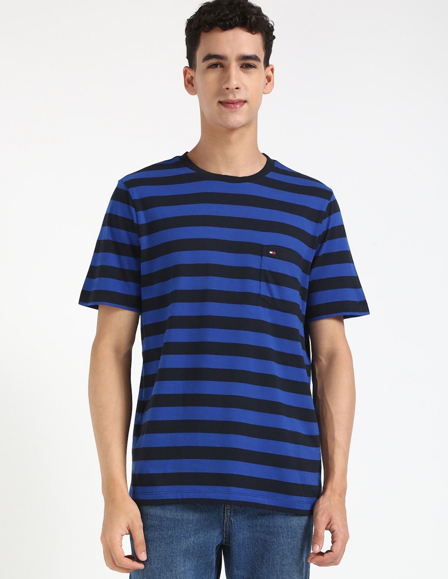 Tommy Hilfiger Striped Regular-Fit Cotton T-Shirt