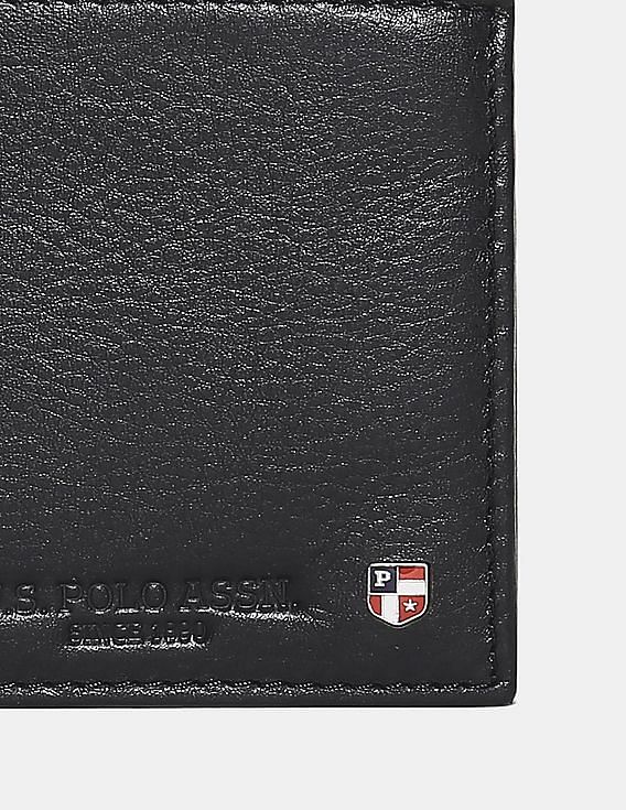 U.S. Polo Assn. Black Textured Bi-Fold Wallet