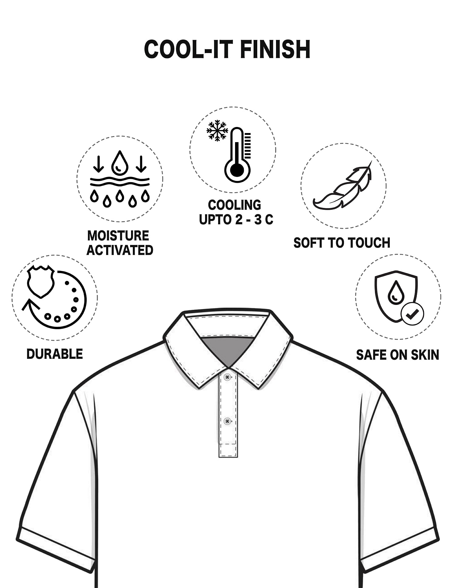 AD by Arvind Heathered COOL-IT Real Deal Polo Shirt