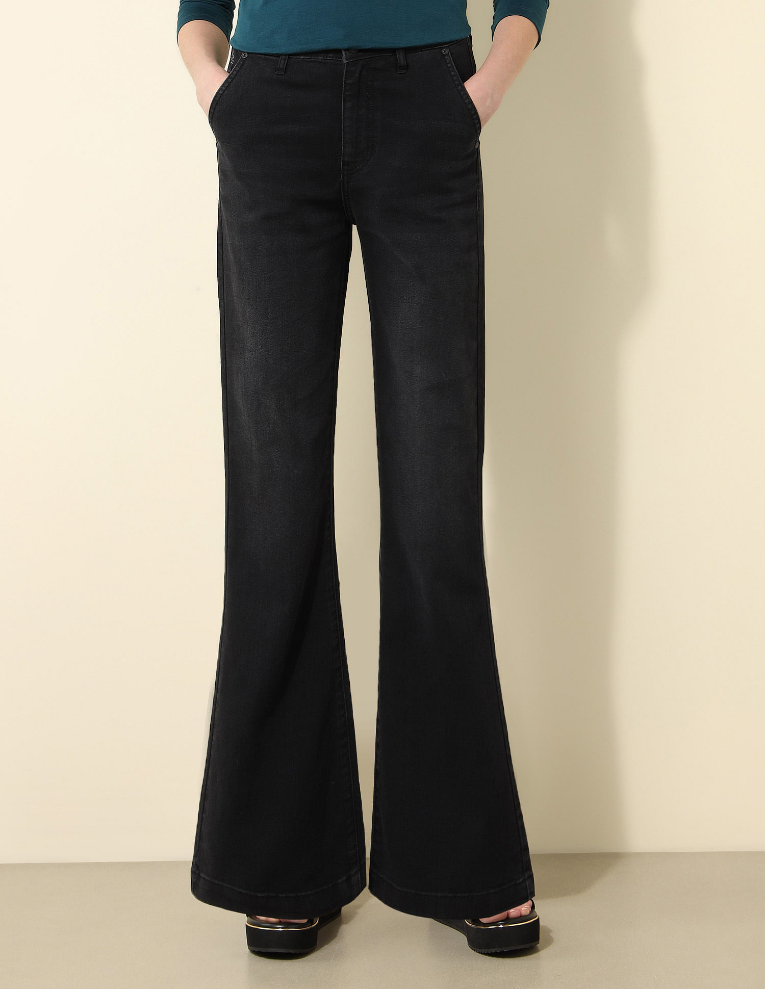 U.S. Polo Assn. Women High Rise Flared Fit Jeans