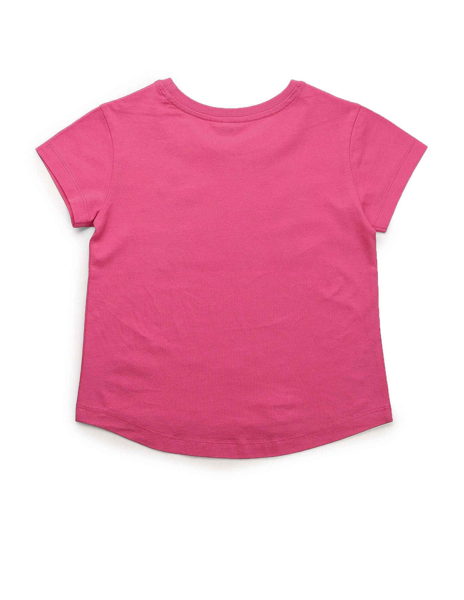 U.S. Polo Assn. Kids Girls Puff Print Relaxed Fit T-Shirt