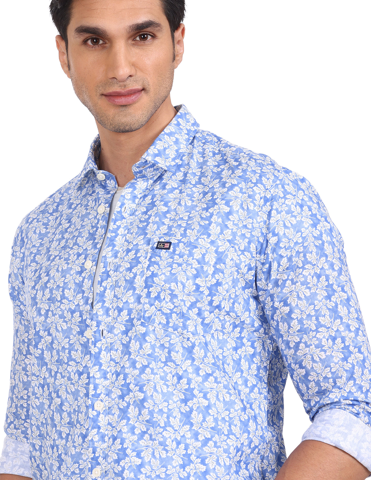 100% Cotton Mens Printed Casual Shirts, Full sleeves