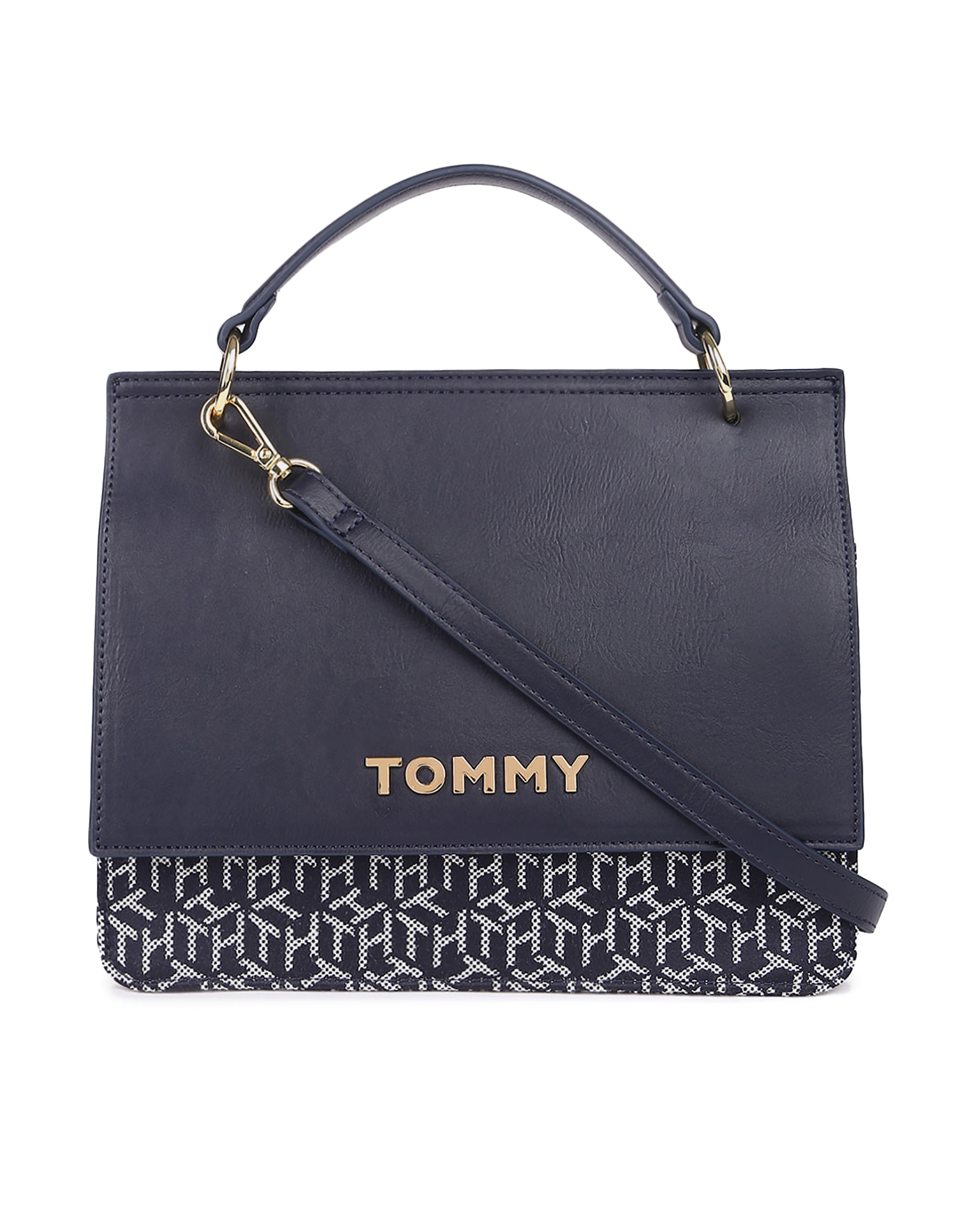 TOMMY HILFIGER Grey Nathalie Striped Leather Wallet
