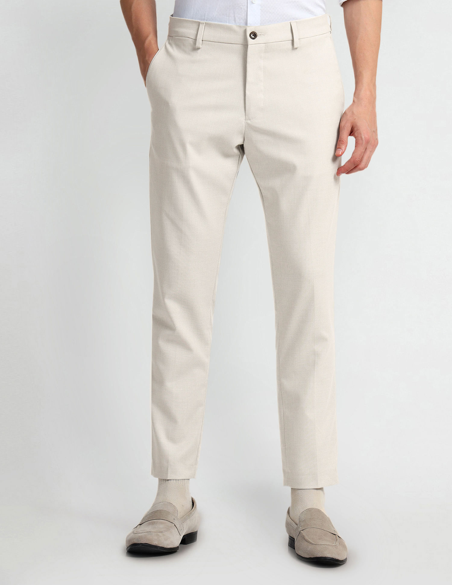 Arrow Newyork Carson Tapered Fit Dobby Trousers