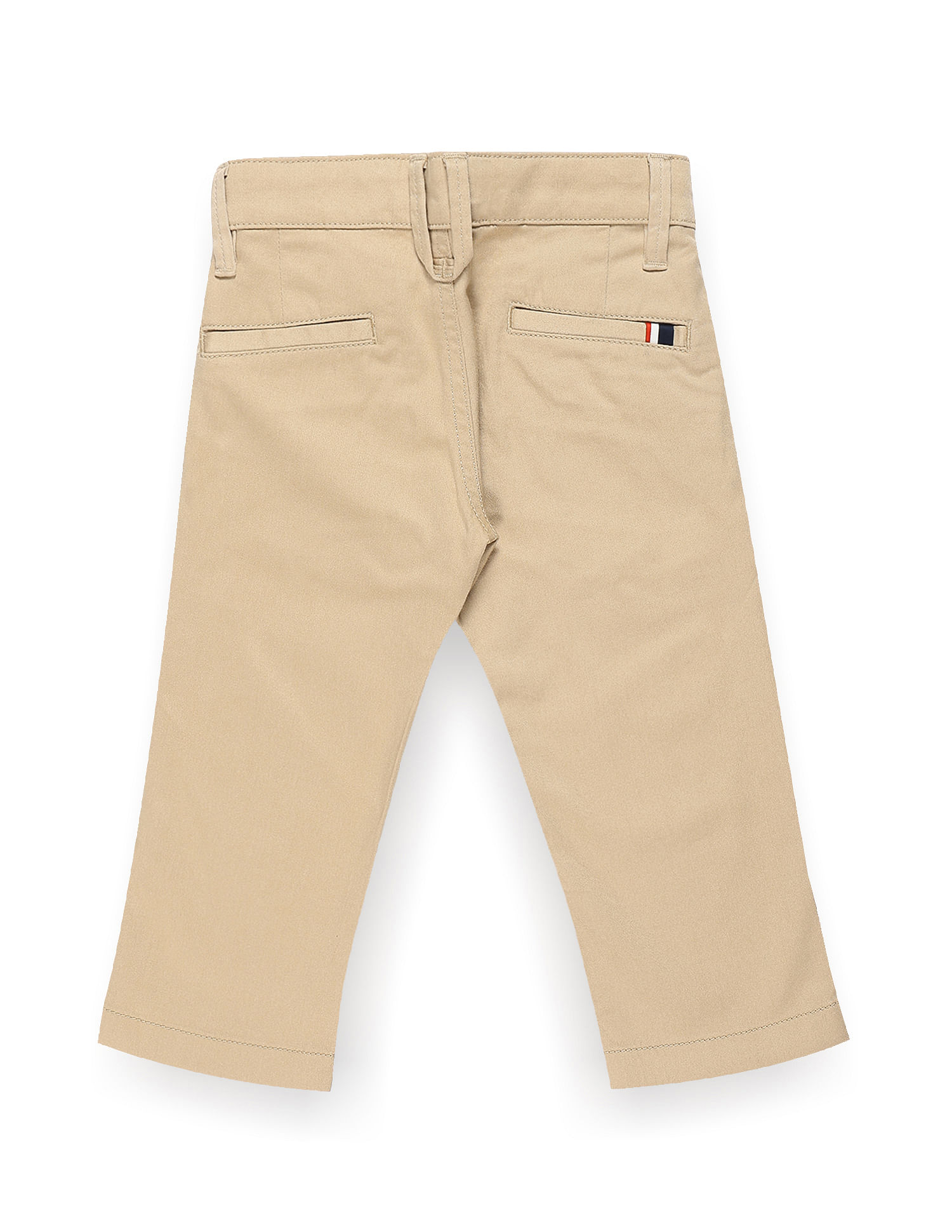 U.S. Polo Assn. Kids Boys Cotton Stretch Solid Trousers