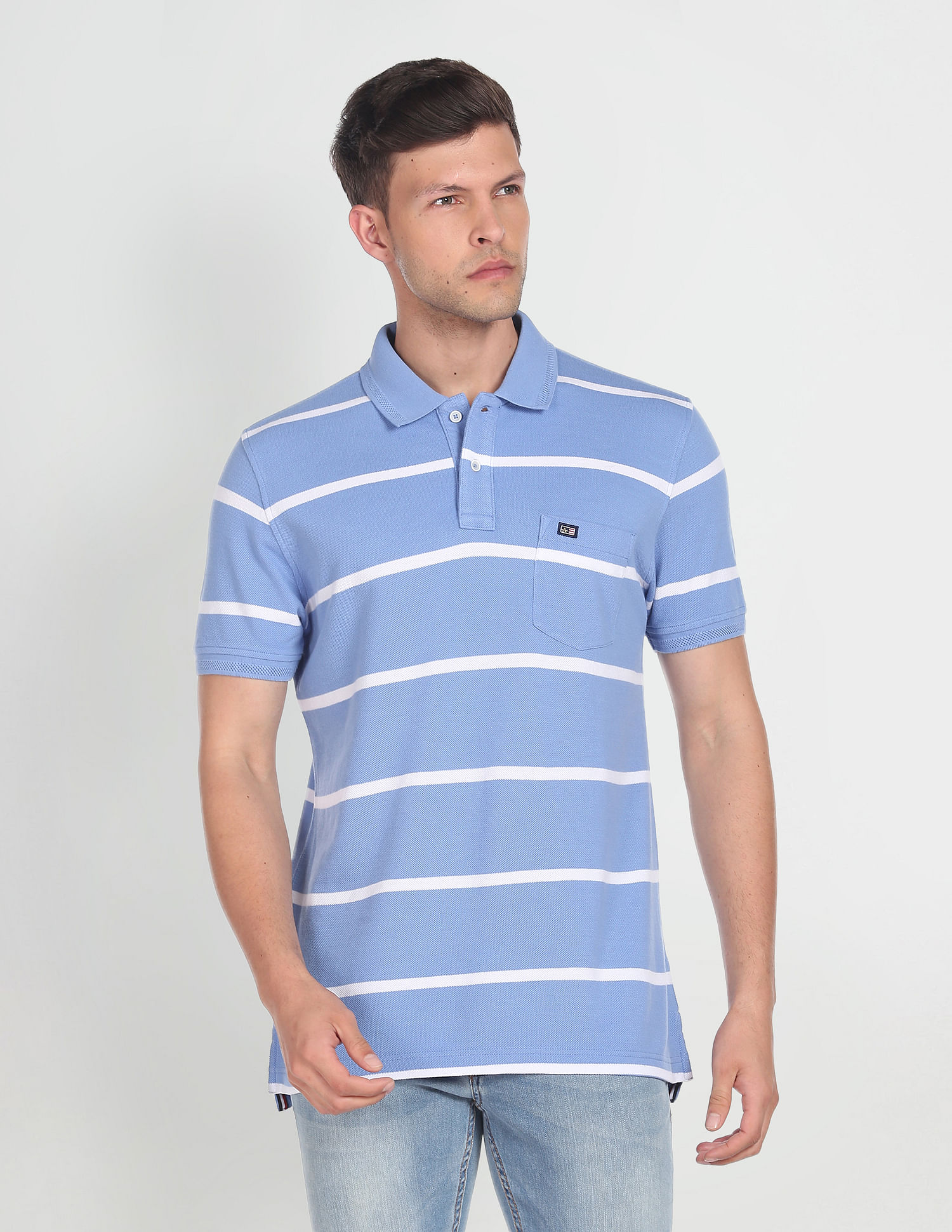 Arrow Sports Striped Perfect Polo Shirt