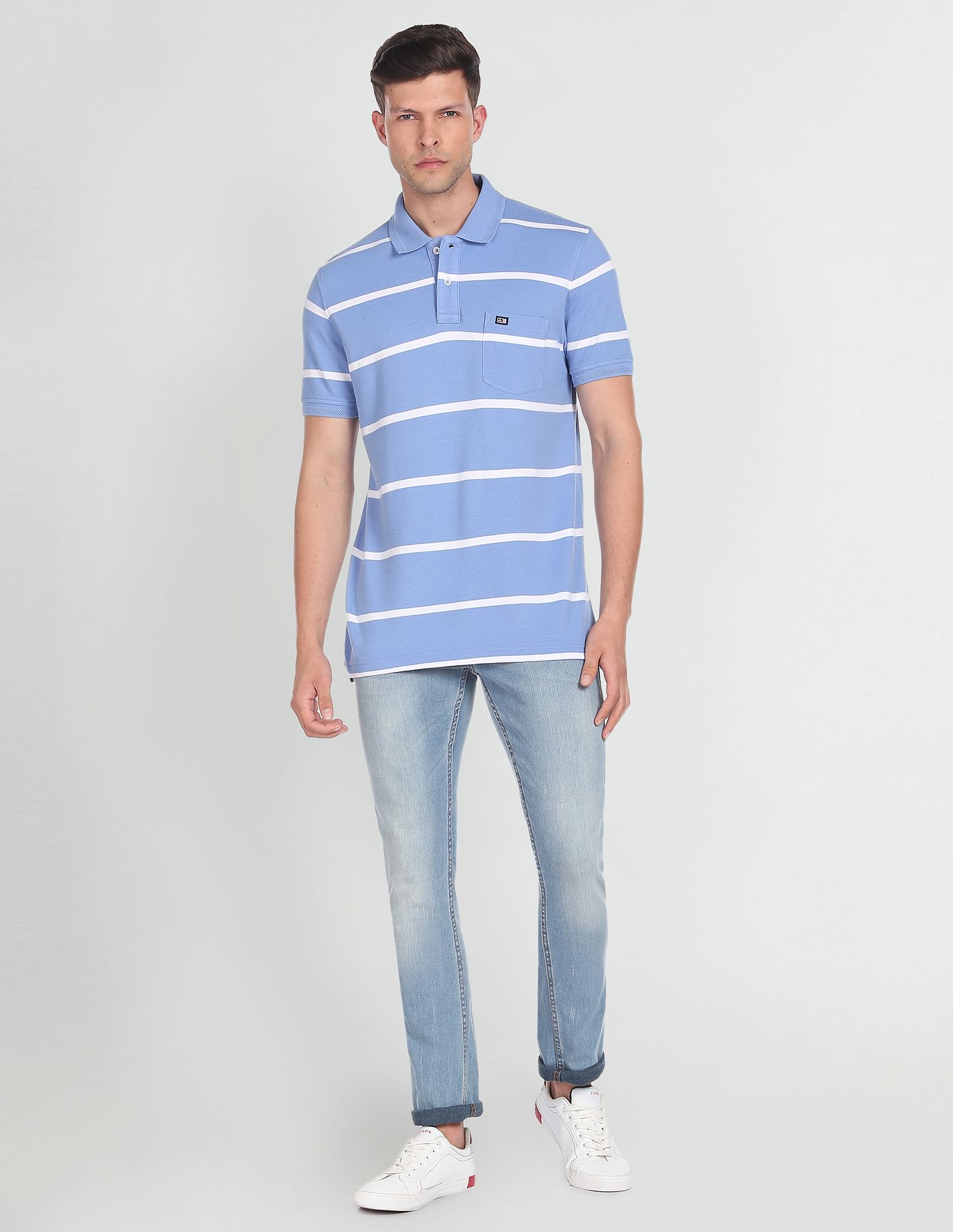 Arrow Sports Striped Perfect Polo Shirt