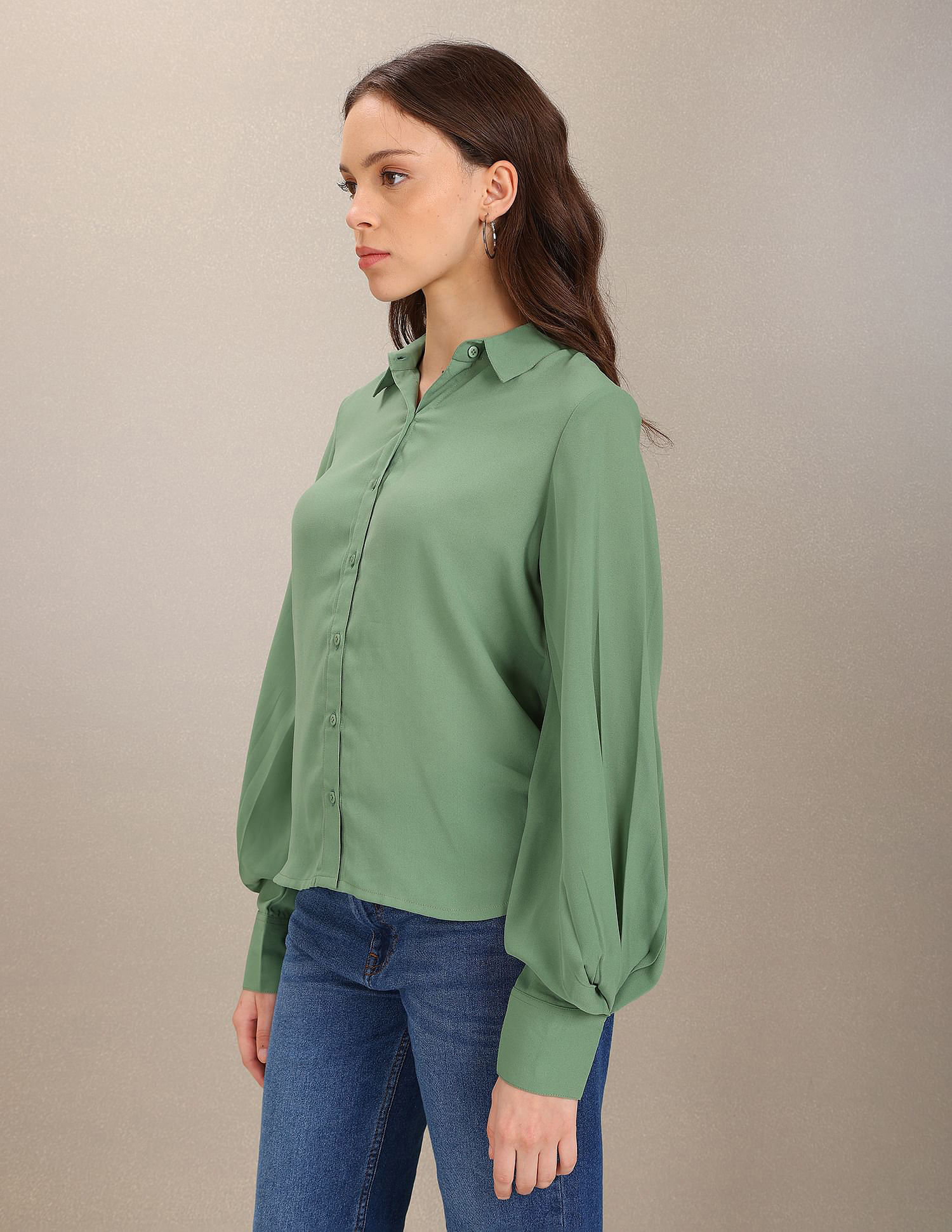 U.S. Polo Assn. Women Long Sleeve Solid Top