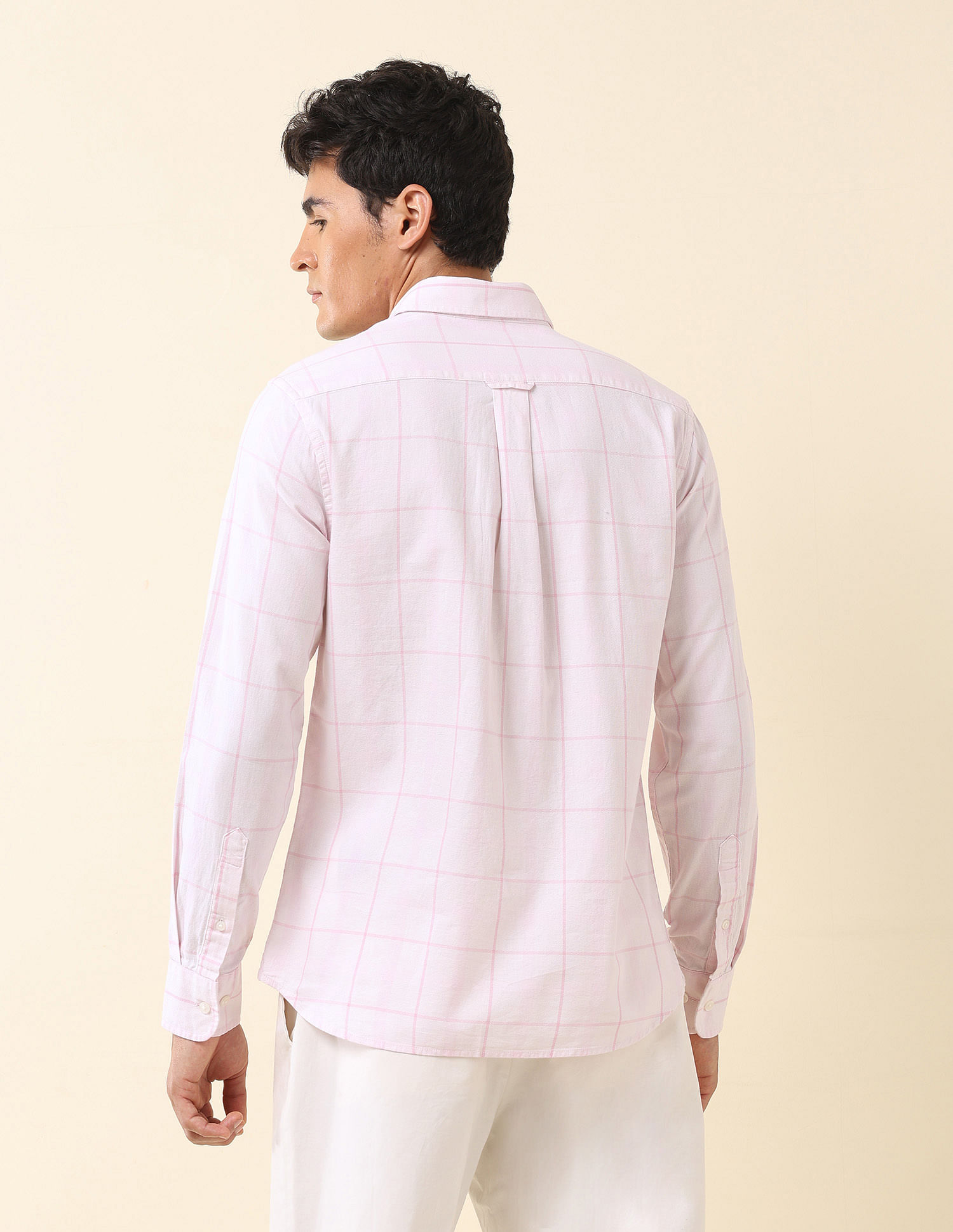 U.S. Polo Assn. Windowpane Checked Tailored Fit Shirt