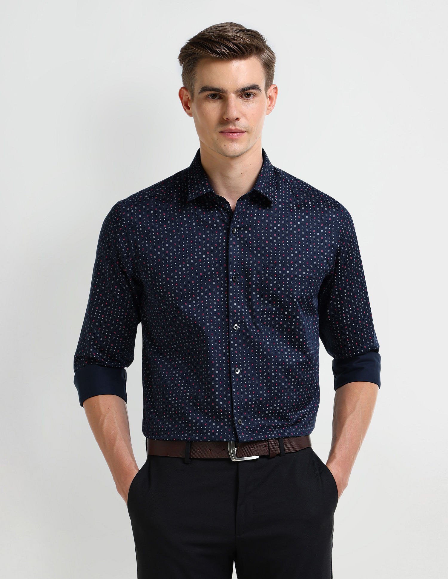Arrow Manhattan Slim Fit Satin Shirt