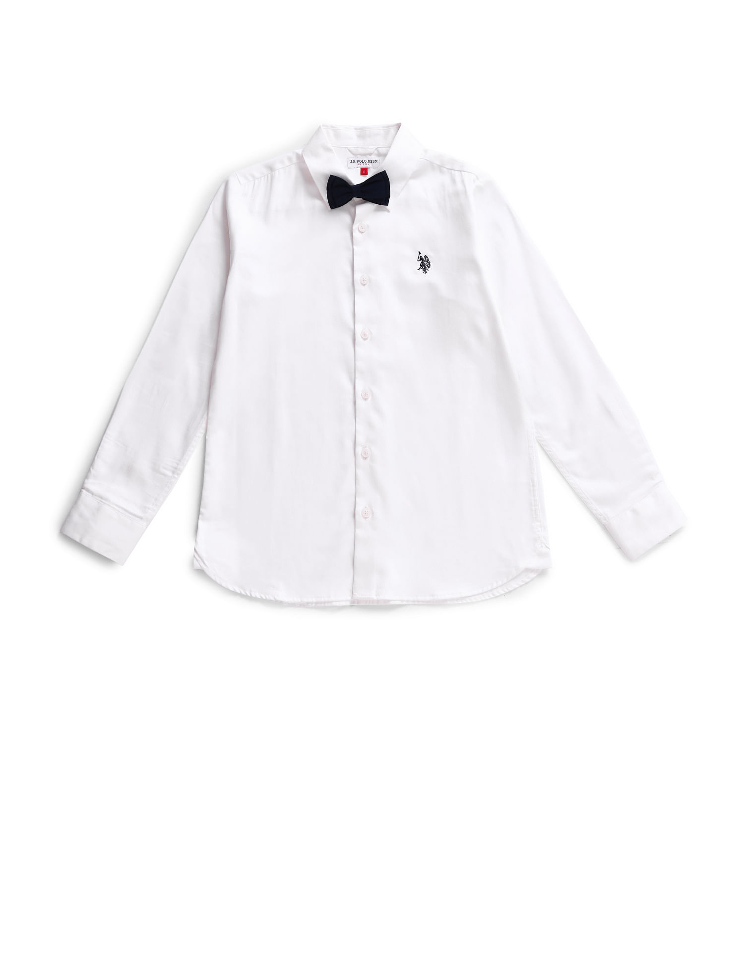 U.S. Polo Assn. Kids Boys Solid Sateen Shirt