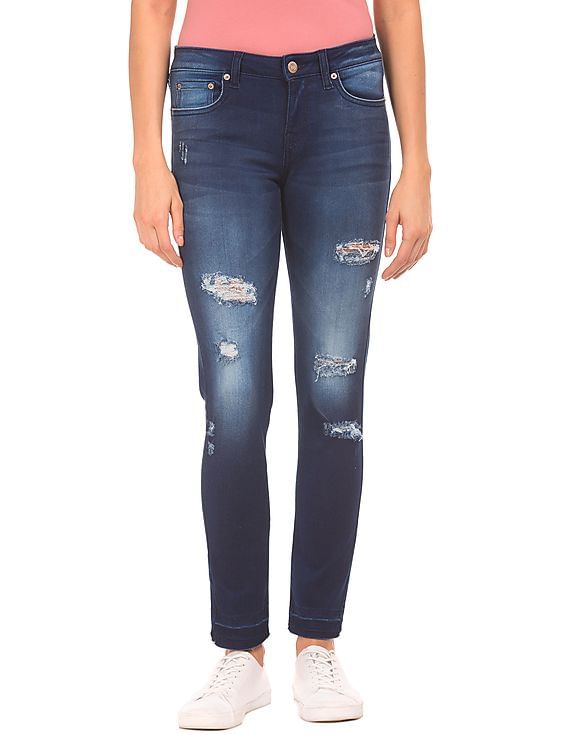 Buy Aeropostale Low Rise Distressed Jeans