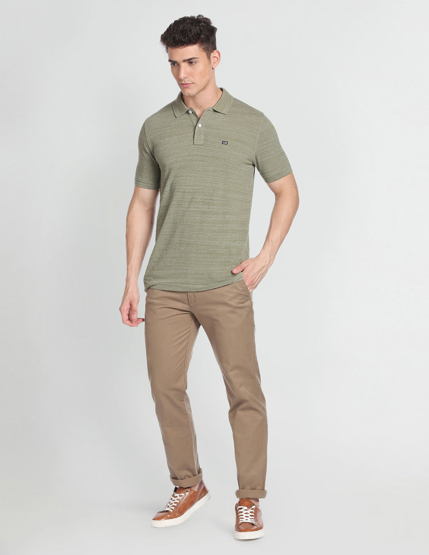 Arrow Sports Heathered Pique Polo Shirt