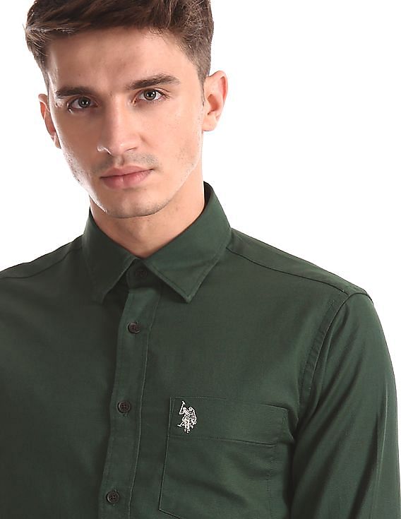 U.S. Polo Assn. Rounded Cuff Patterned Shirt