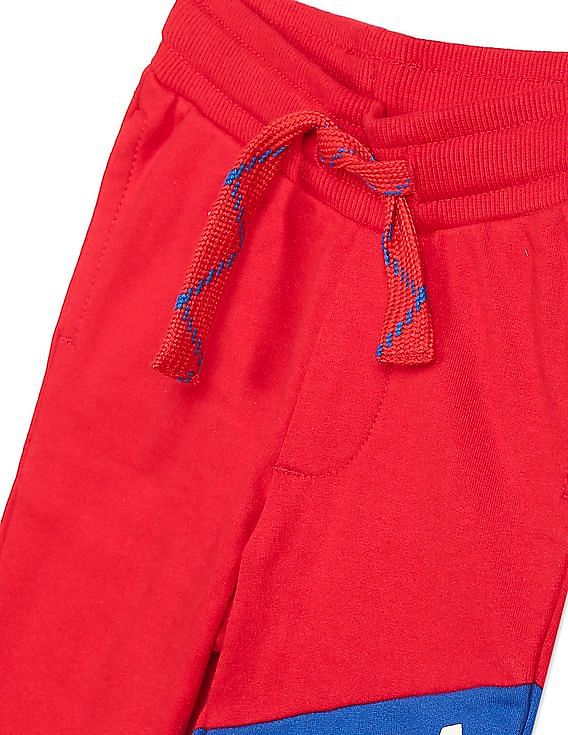 U.S. Polo Assn. Kids Drawstring Waist Brand Print Track Pants