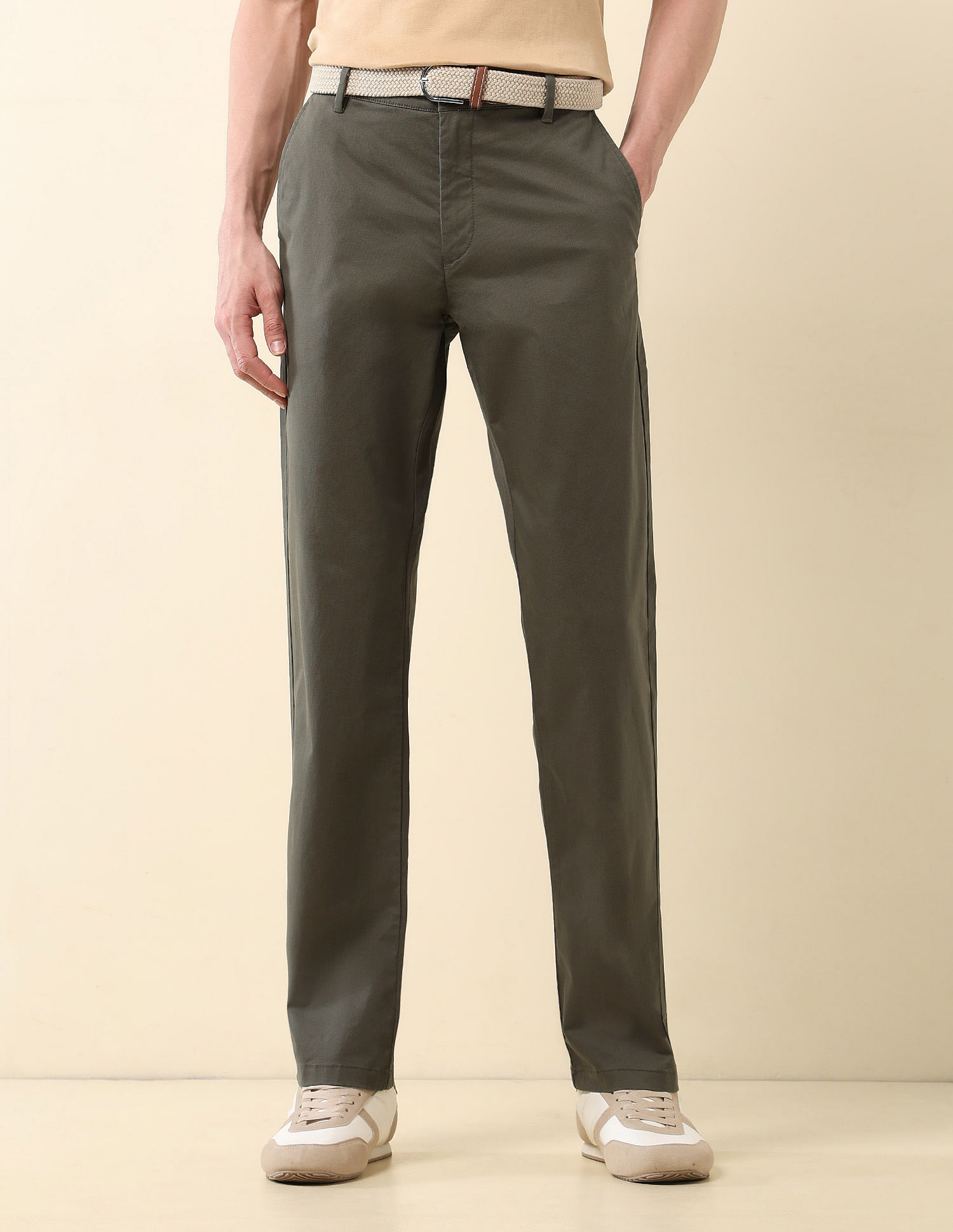 U.S. Polo Assn. Textured Riley Straight Fit Trousers