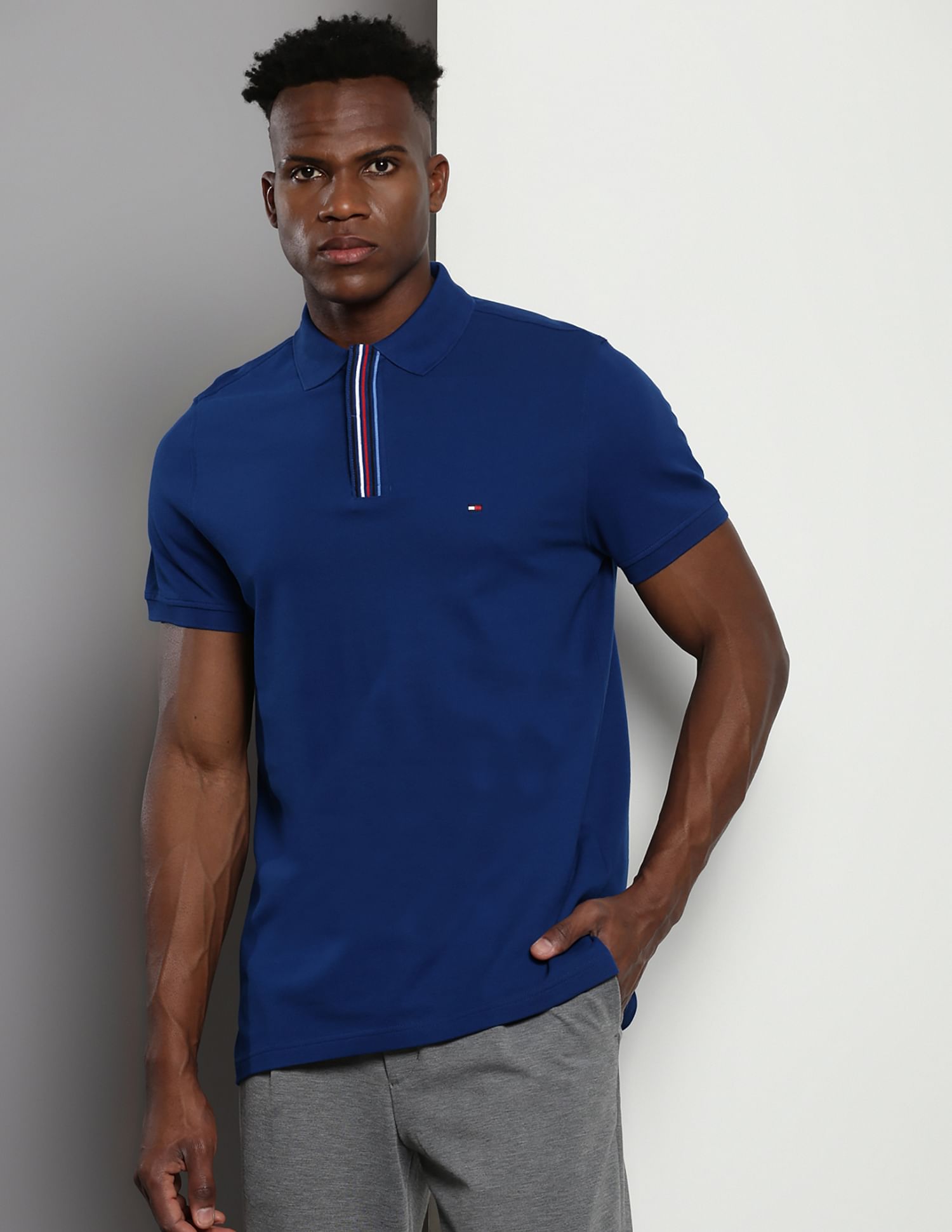 Tommy Hilfiger Sustainable Global Stripe Placket Polo Shirt