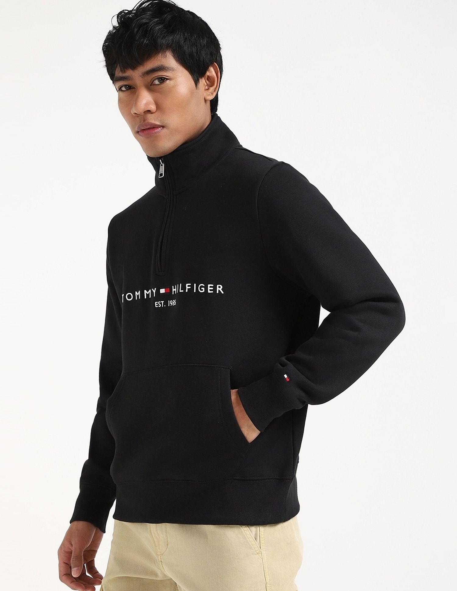 Tommy Hilfiger Embroidered Logo Regular-Fit Cotton Sweatshirt