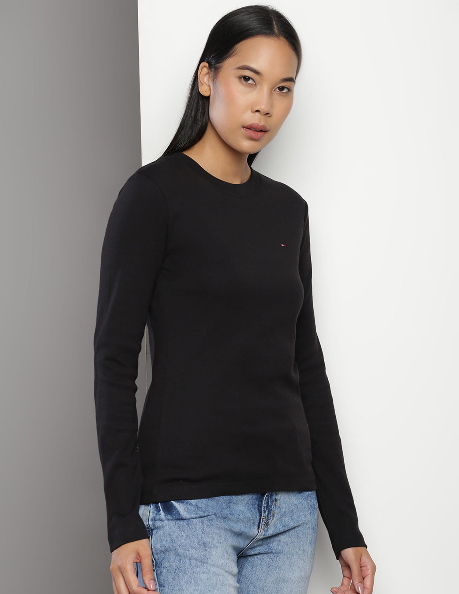 Buy Tommy Hilfiger Long Sleeve Slim Fit T-Shirt