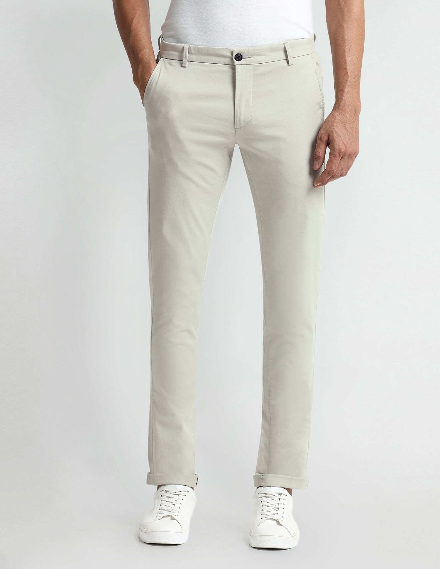 Arrow Sport Slim Fit Twill Trousers