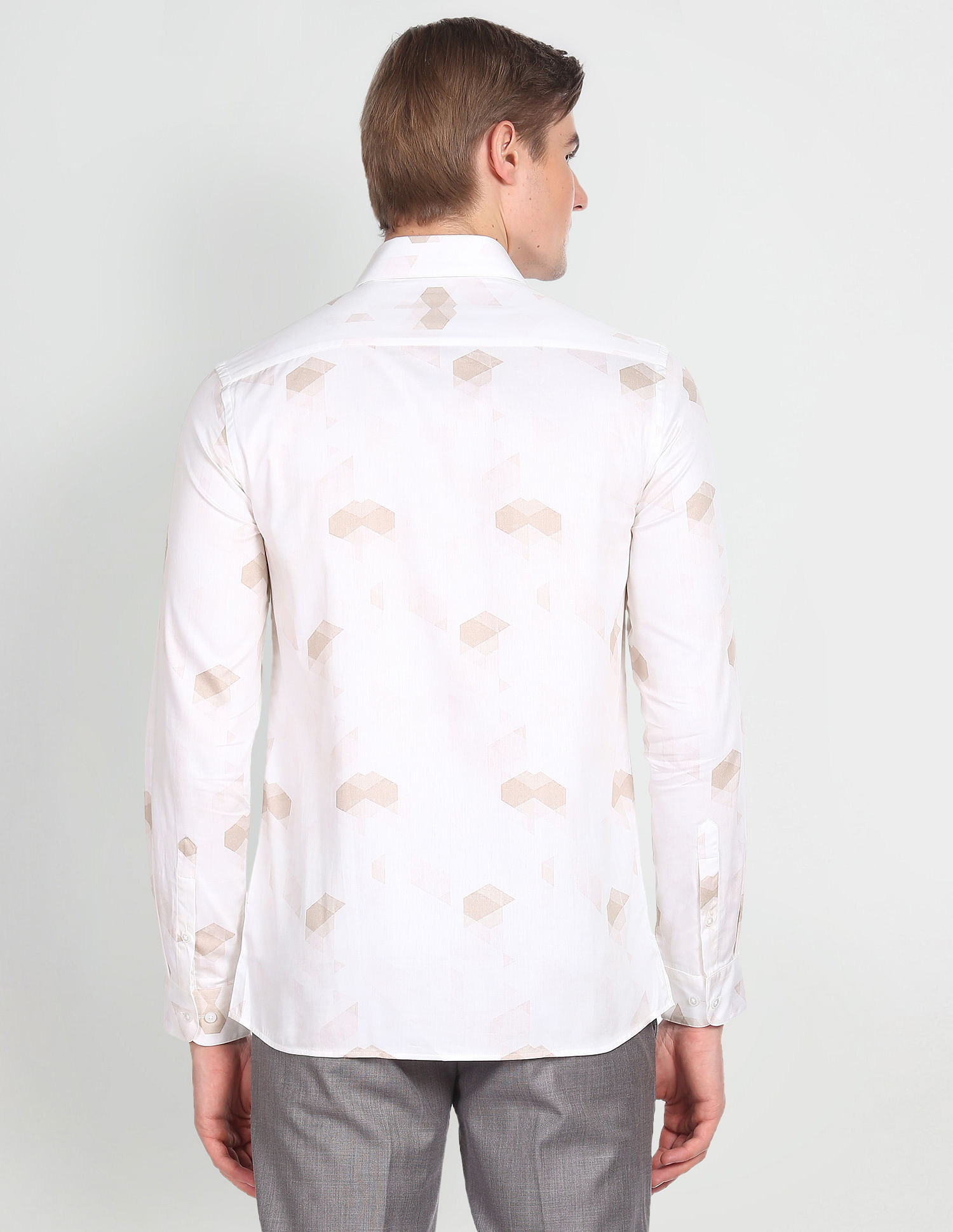 Arrow Newyork Abstract Print Cotton Twill Shirt
