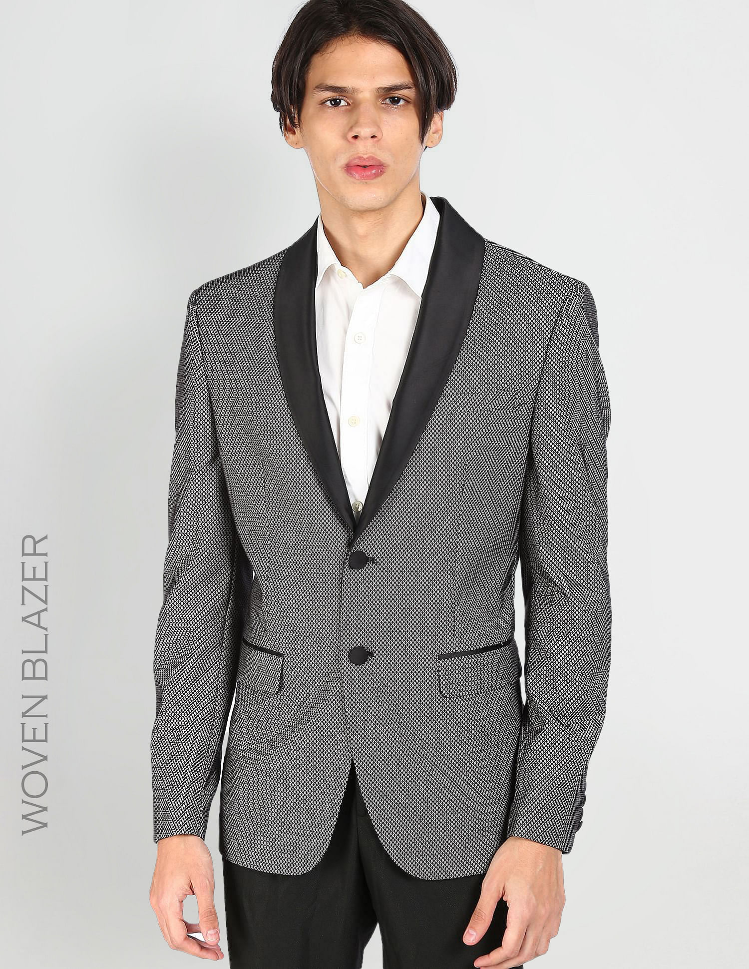 Grey hotsell patterned blazer