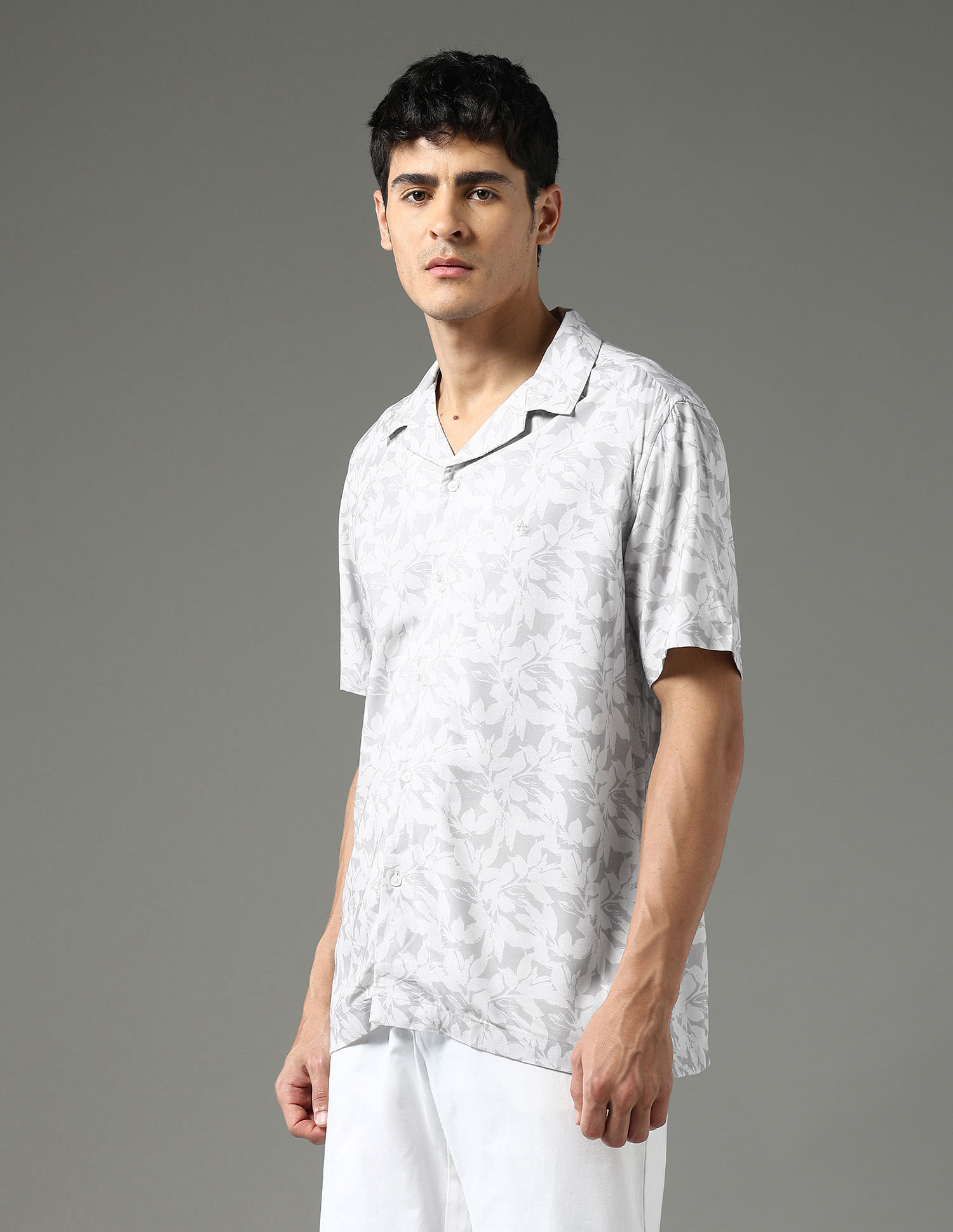 Arrow Newyork Slim Fit Floral Printed Night Is Young Shirt