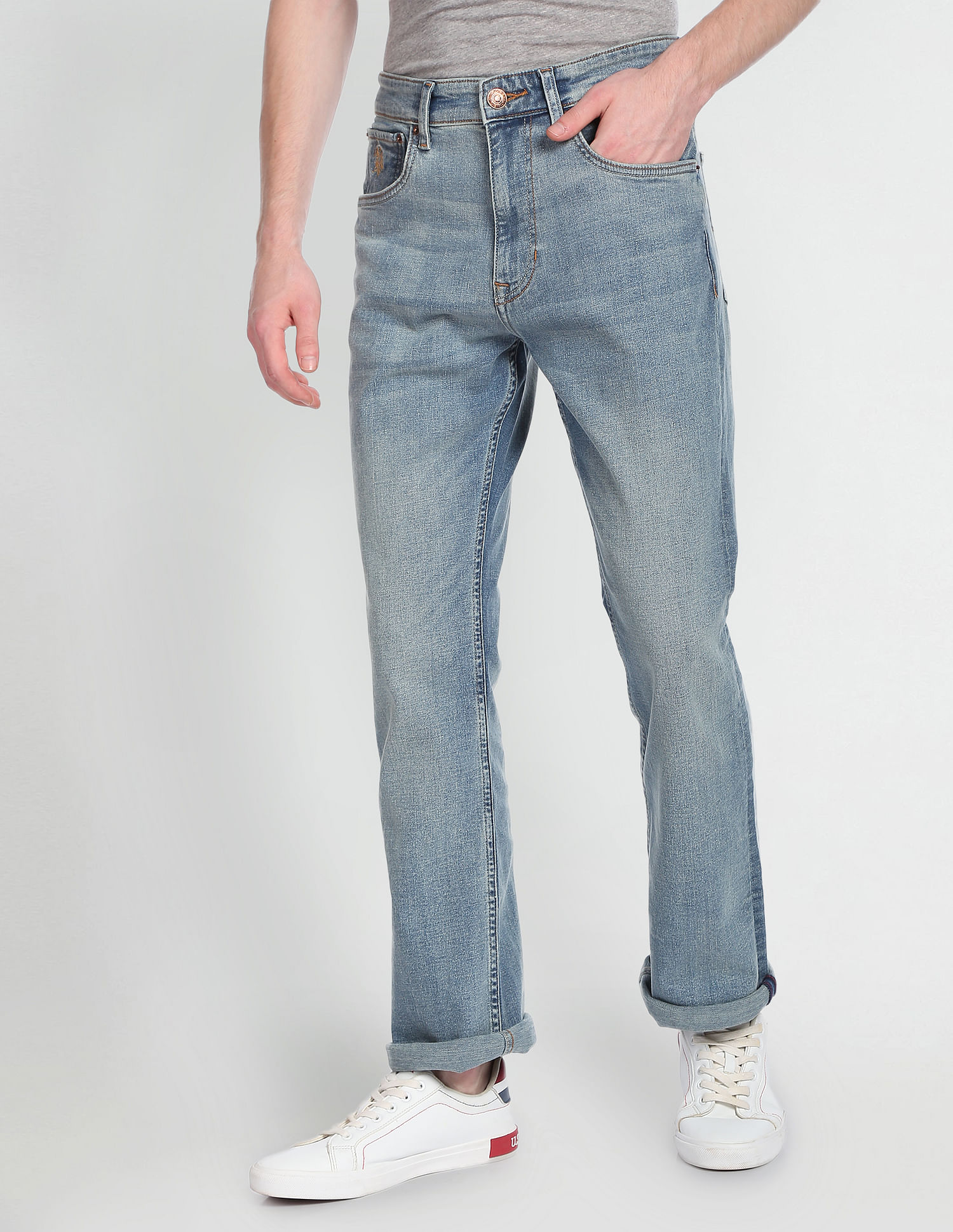 Buy U.S. Polo Assn. Denim Co. Connor Bootcut Fit Blue Jeans