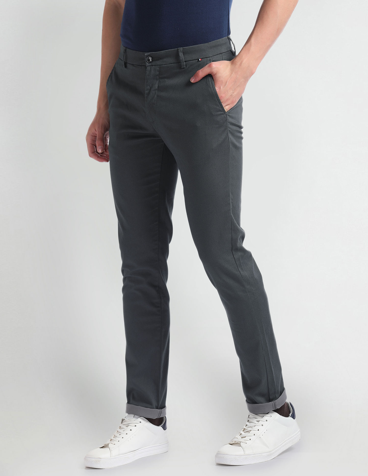 Arrow Sports Mid Rise Smart Flex Trousers