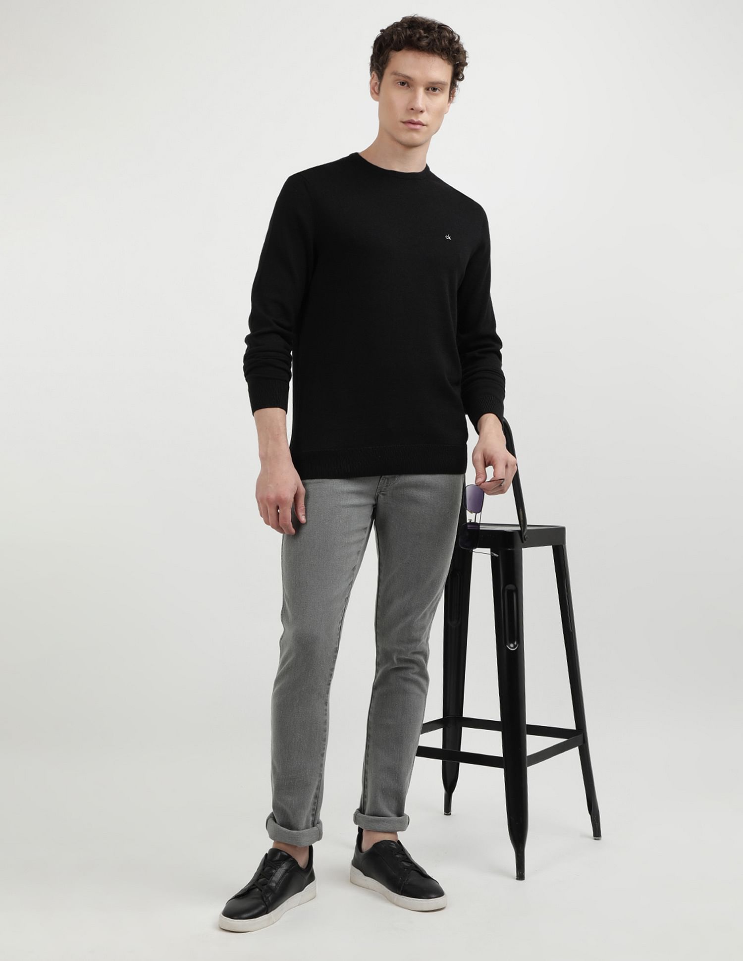 Calvin Klein Jeans Cotton Silk Blend Sweater